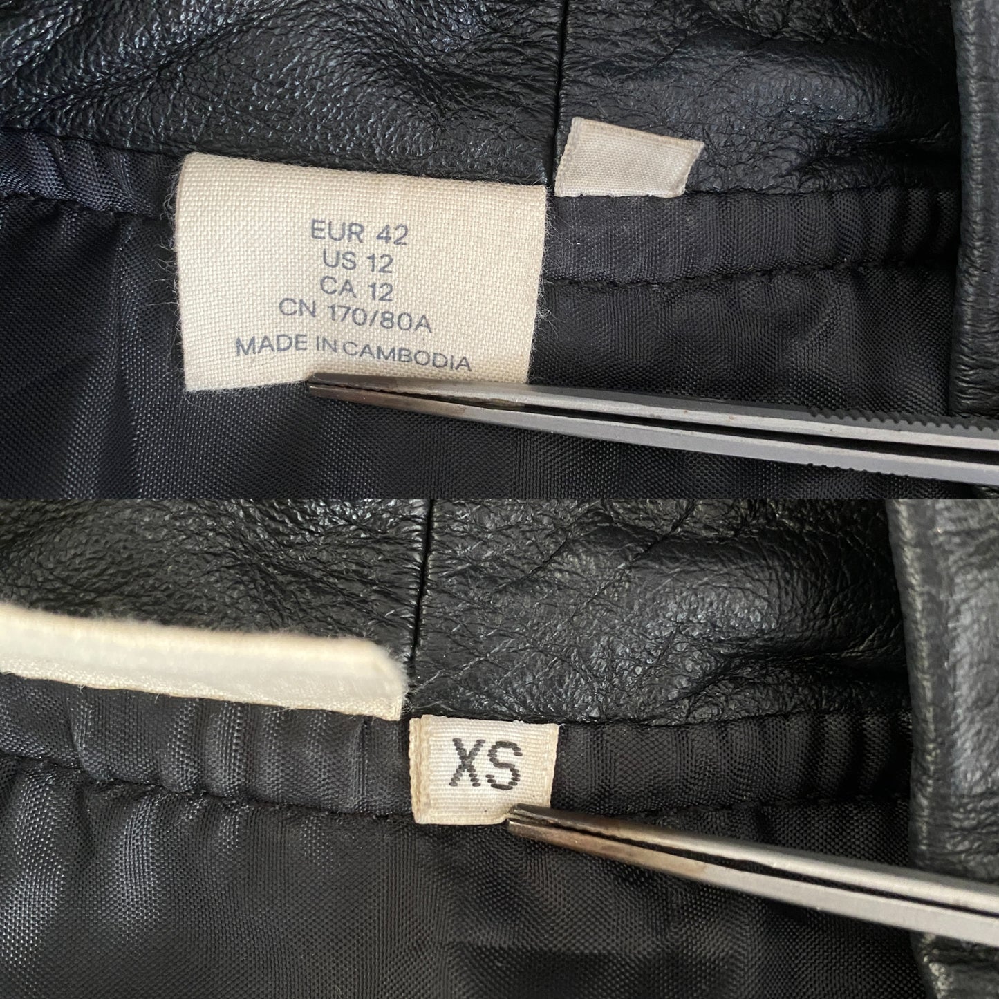 Size XS. women motorcycle jacket / soft leather - USA Vintage Bcn