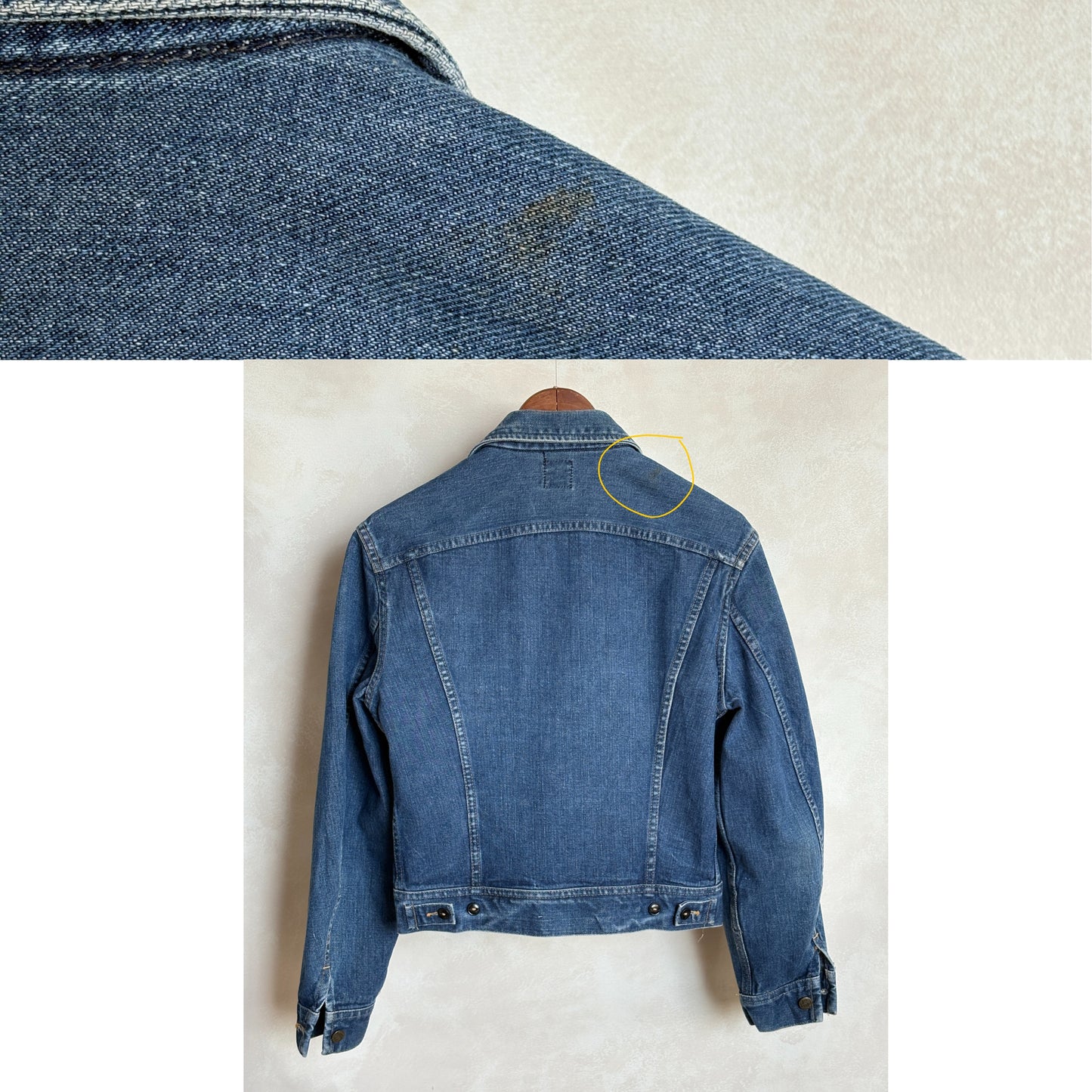 Size 38US / 48EU . Vintage 80s Lee Denim Jacket – 2 Pockets – Made in USA - USA Vintage Bcn