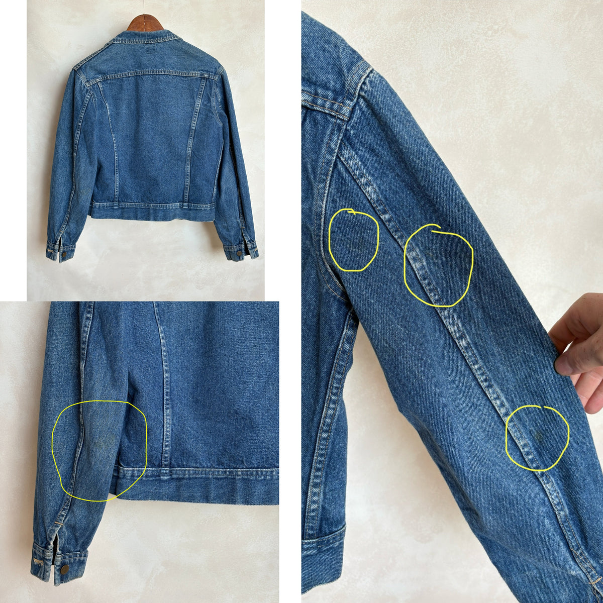 Size 36US / 46EU . Vintage 80s Lee Denim Jacket – 2 Pockets – Made in USA-AJ357 Studio