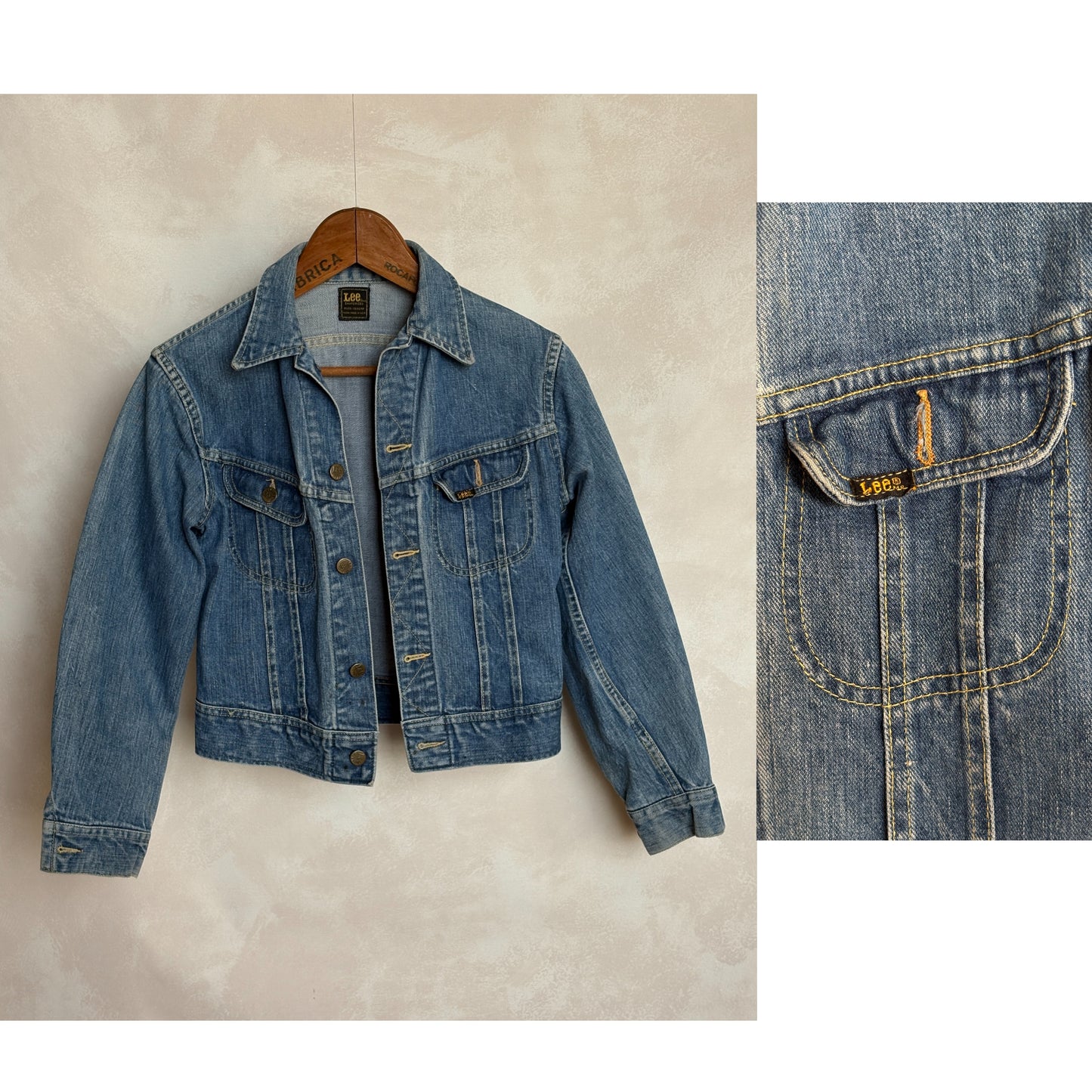 Size 34US / 44EU. Vintage 80s Lee Union Made Denim Shirt – 2 Pockets – Made in USA - USA Vintage Bcn