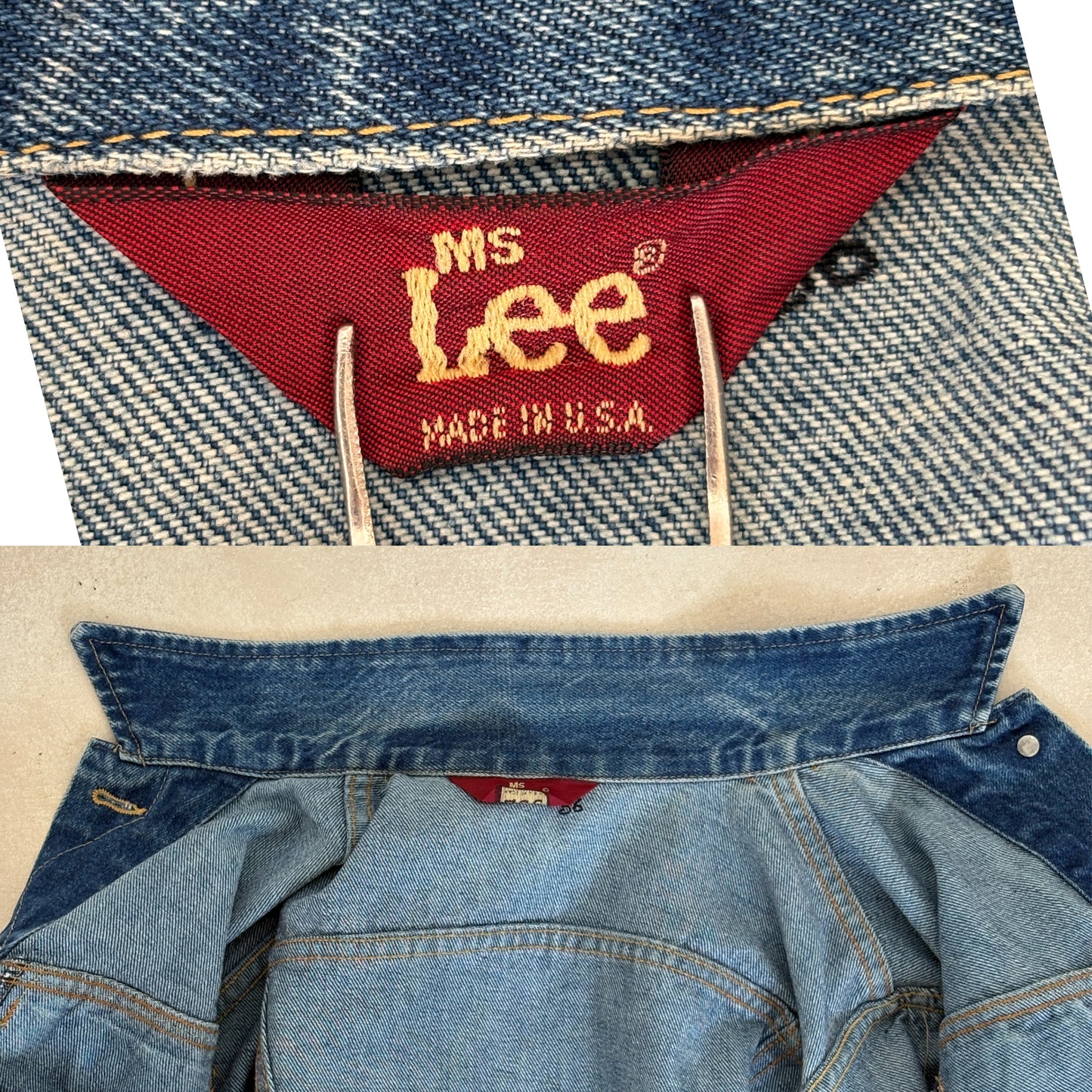 Size 34US / 44EU .Vintage 80s Lee Denim Jacket – 4 Pockets – Made in USA-AJ357 Studio