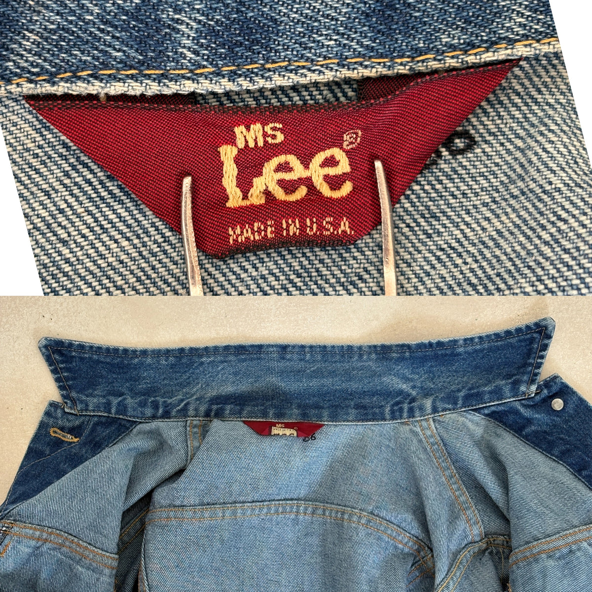 Size 34US / 44EU .Vintage 80s Lee Denim Jacket – 4 Pockets – Made in USA-AJ357 Studio