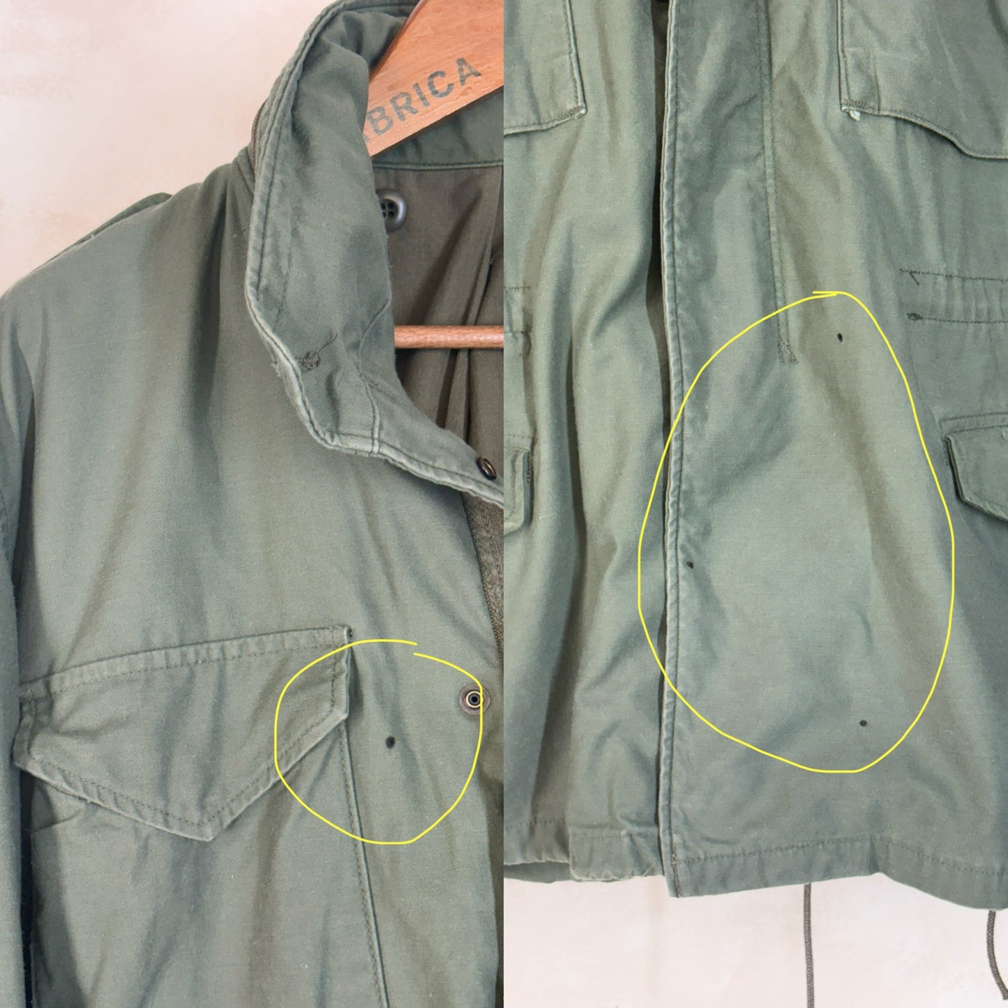 Large Reg. Civilian Alpha US M-65 field jacket Military style Made in USA - USA Vintage Bcn