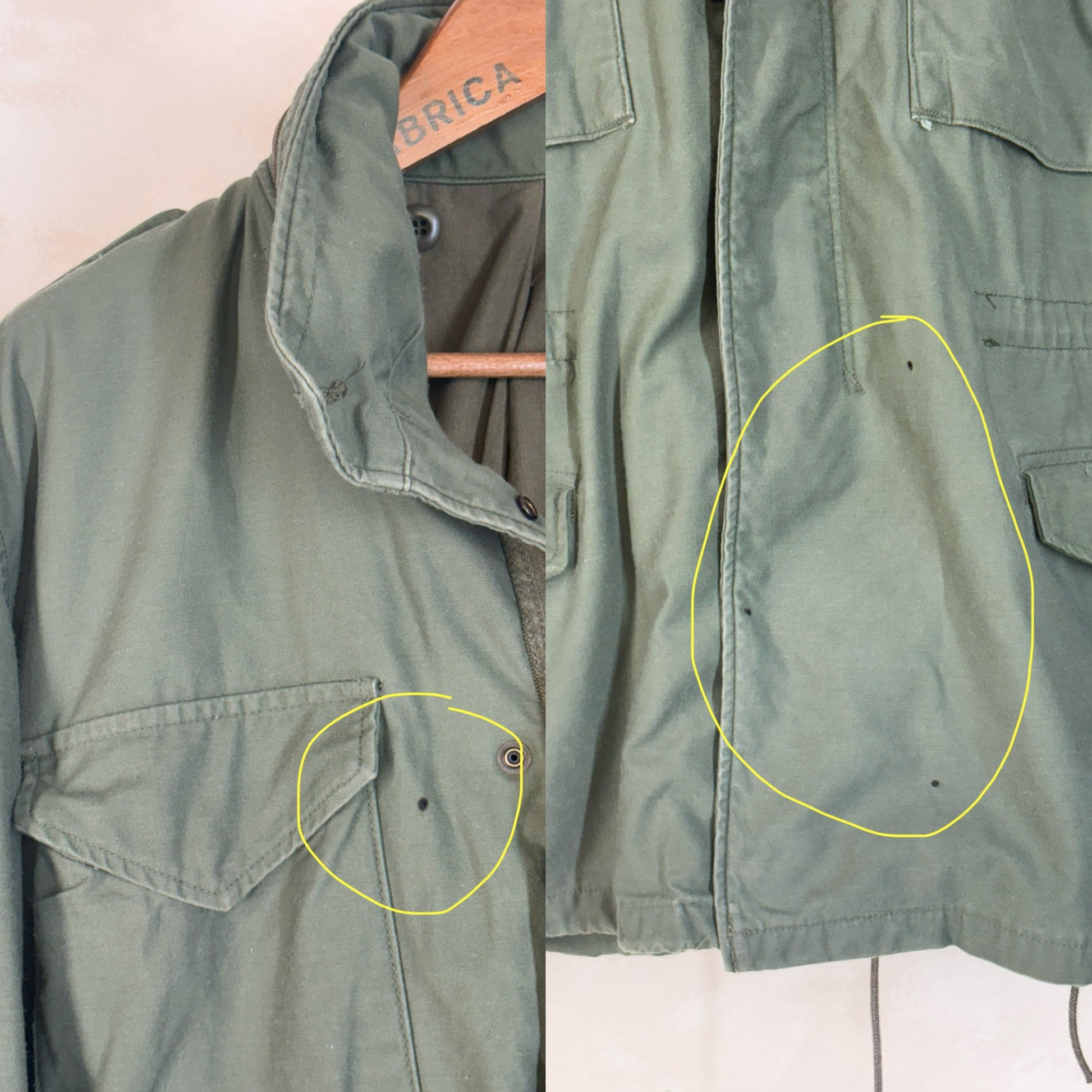Large Reg. Civilian Alpha US M-65 field jacket Military style Made in USA - USA Vintage Bcn