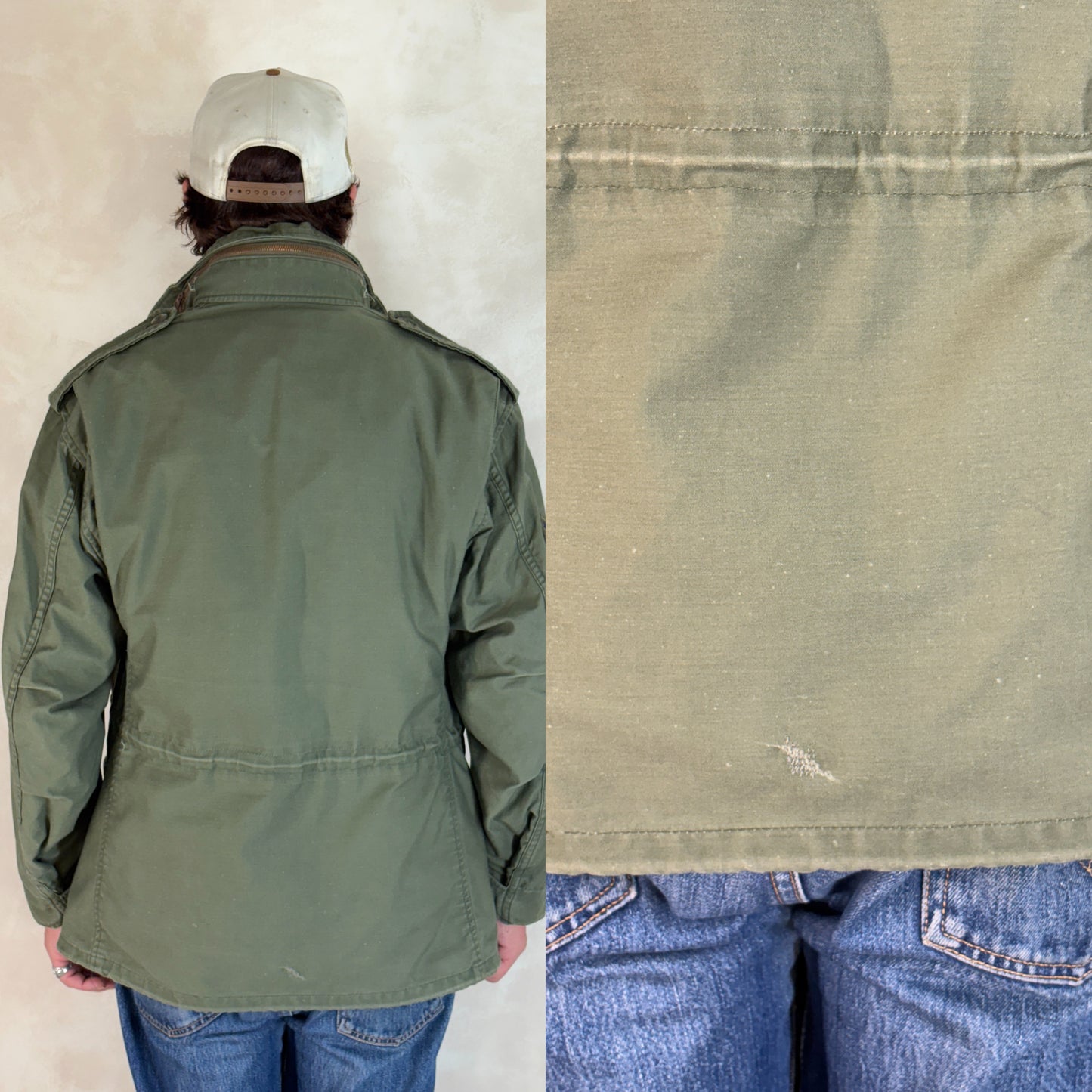 Med Short. Authentic 1978 US Air Force M-65 field jacket Made by John Ownbey - USA Vintage Bcn