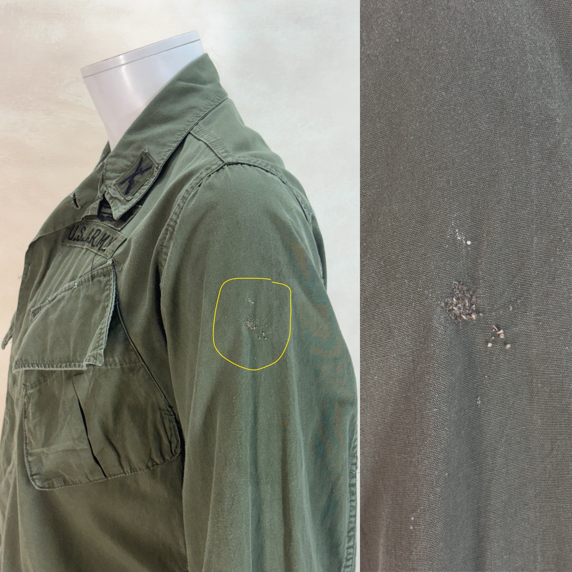 Small Reg. Authentic 1966/67 US Army vintage Vietnam jungle jacket. - USA Vintage Bcn