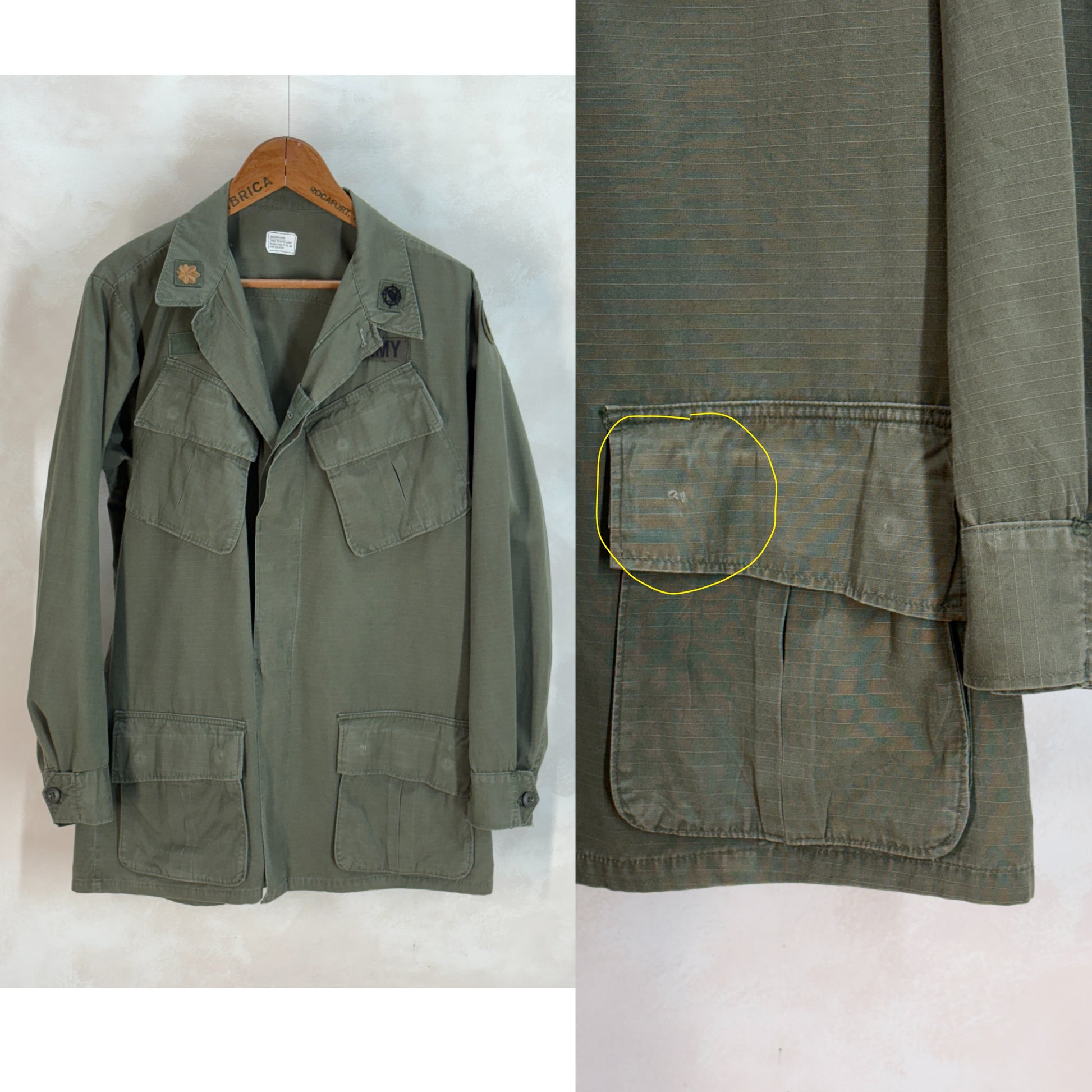 Med Long. Authentic 1969 US Army vintage Vietnam jungle jacket. - USA Vintage Bcn