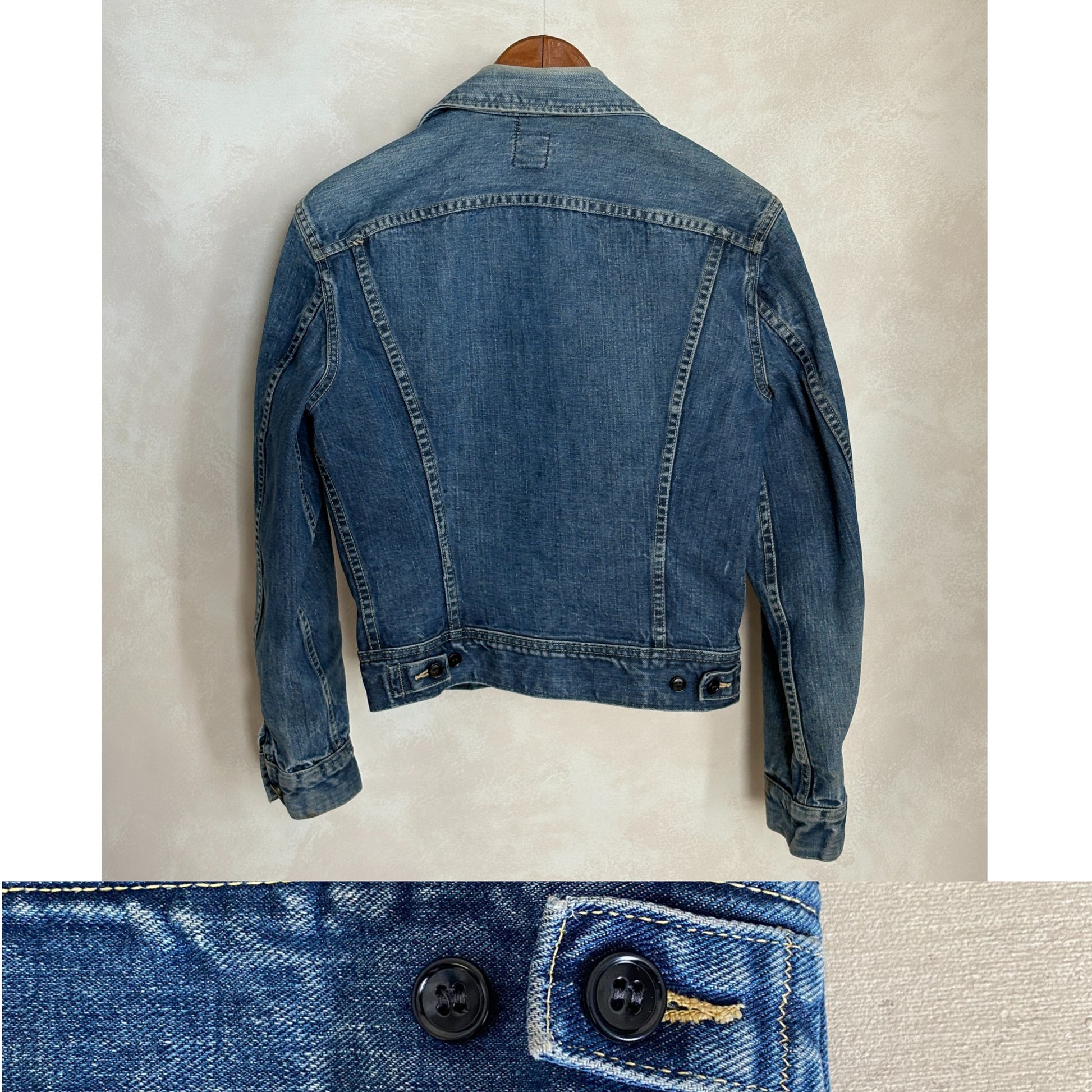 Size 36US / 46EU Vintage 70s Sanforized Union Made Lee 101 J Jacket Made in USA - USA Vintage Bcn