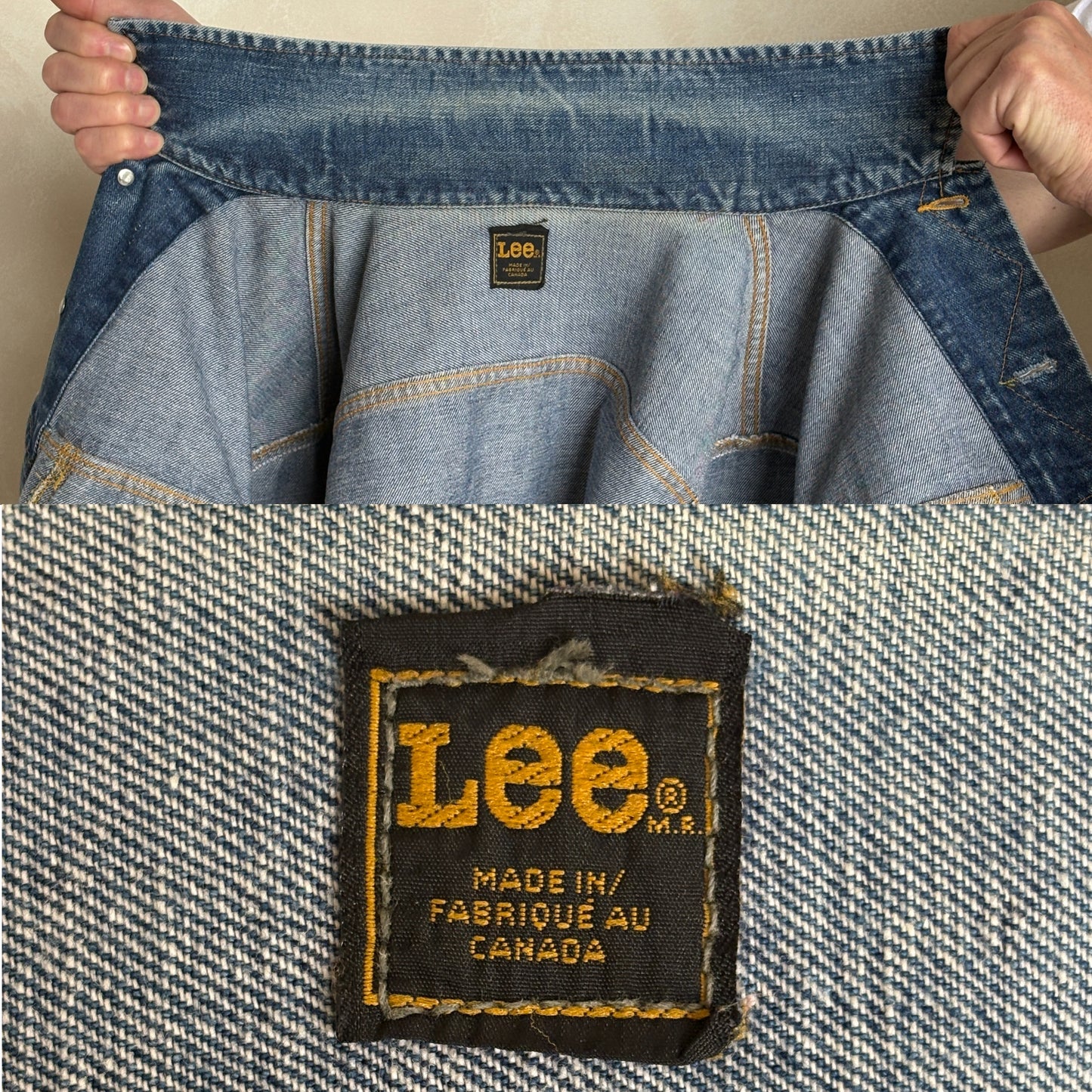 Vintage 80s Lee Denim Jacket | 2 Pockets | Made in Canada | Size 40US / 50EU