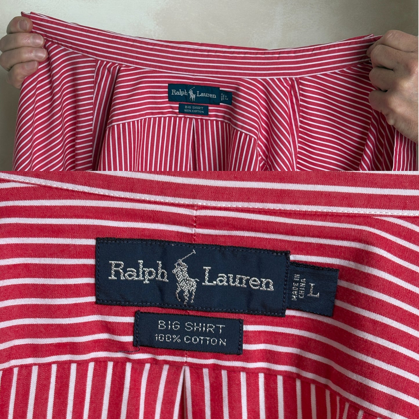 Ralph Lauren BIG SHIRT Striped Button-Down Shirt
