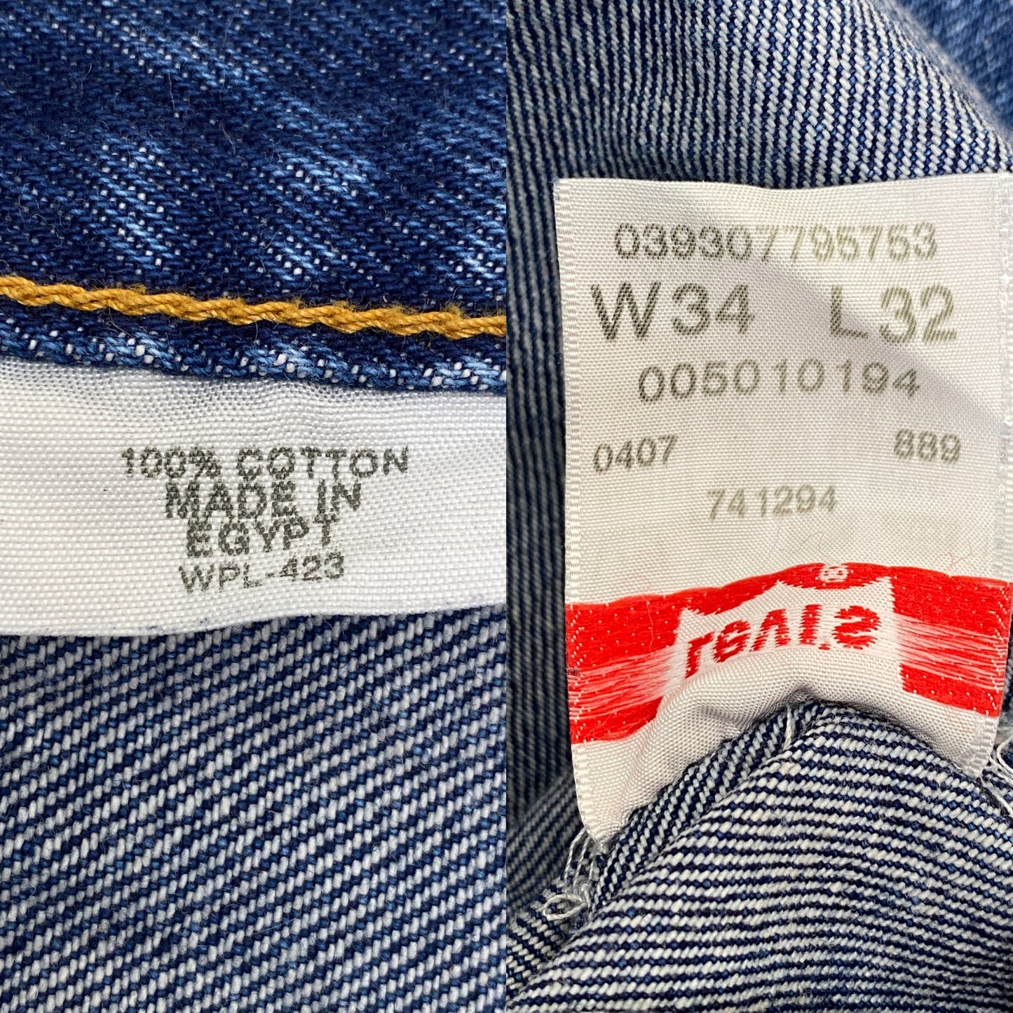 34X32 Levi's 501 Vintage Denim Jeans - USA Vintage Bcn