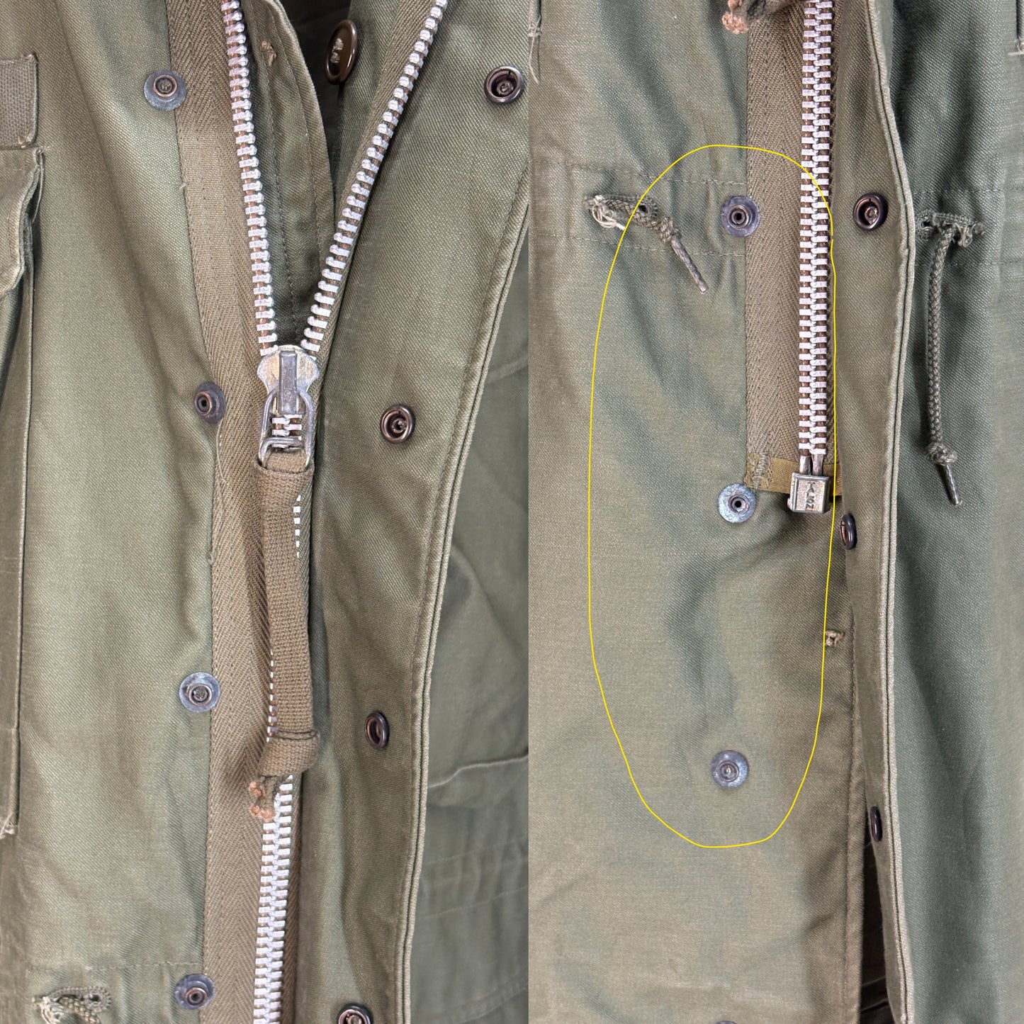 Med Short. Authentic 1950s US Army M-51 Field Jacket – OG-107 – Military Issue - USA Vintage Bcn