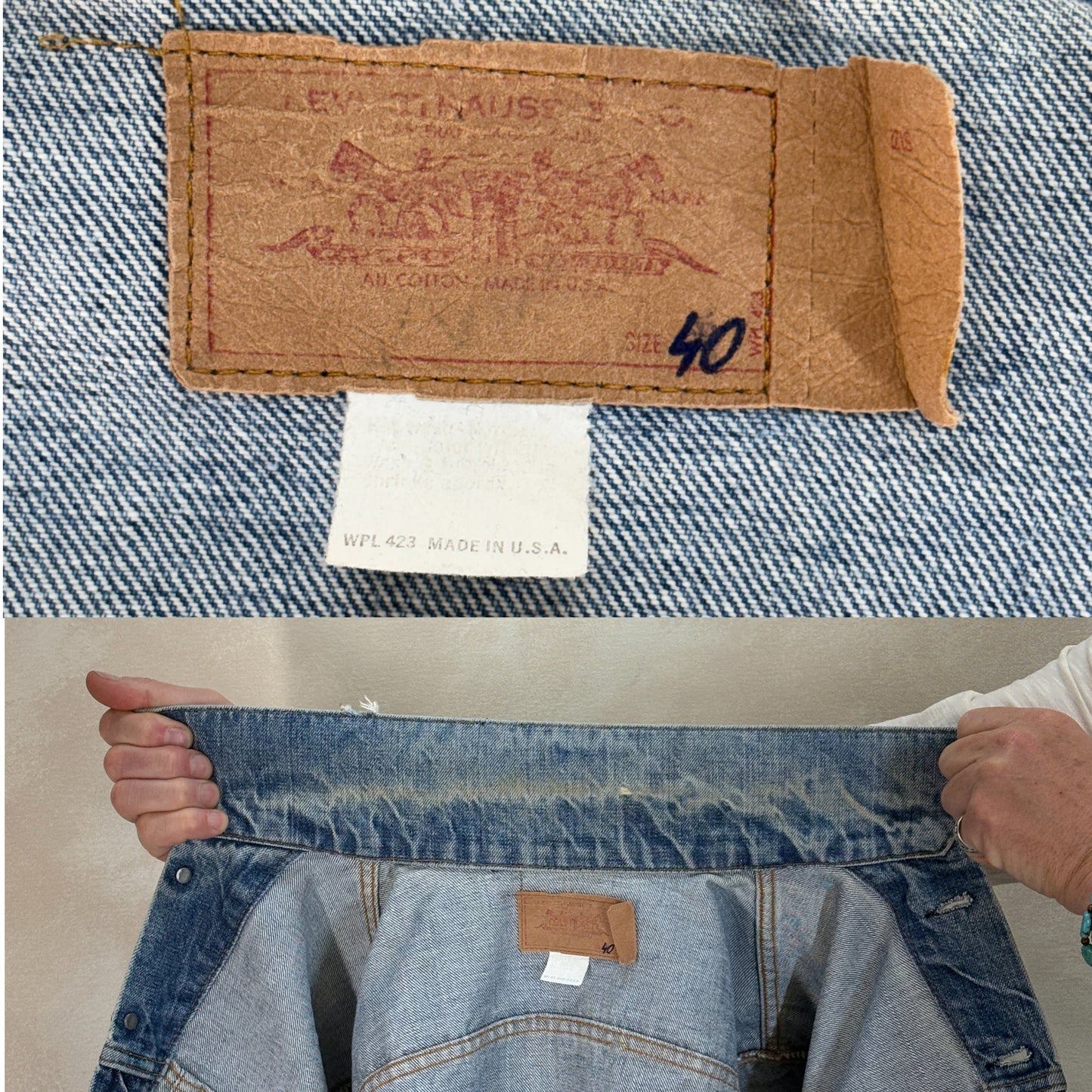 Size 38-40US / 50-50EU. Levis 70505 – Vintage 70s 2-Pocket Jacket – USA Made-AJ357 Studio