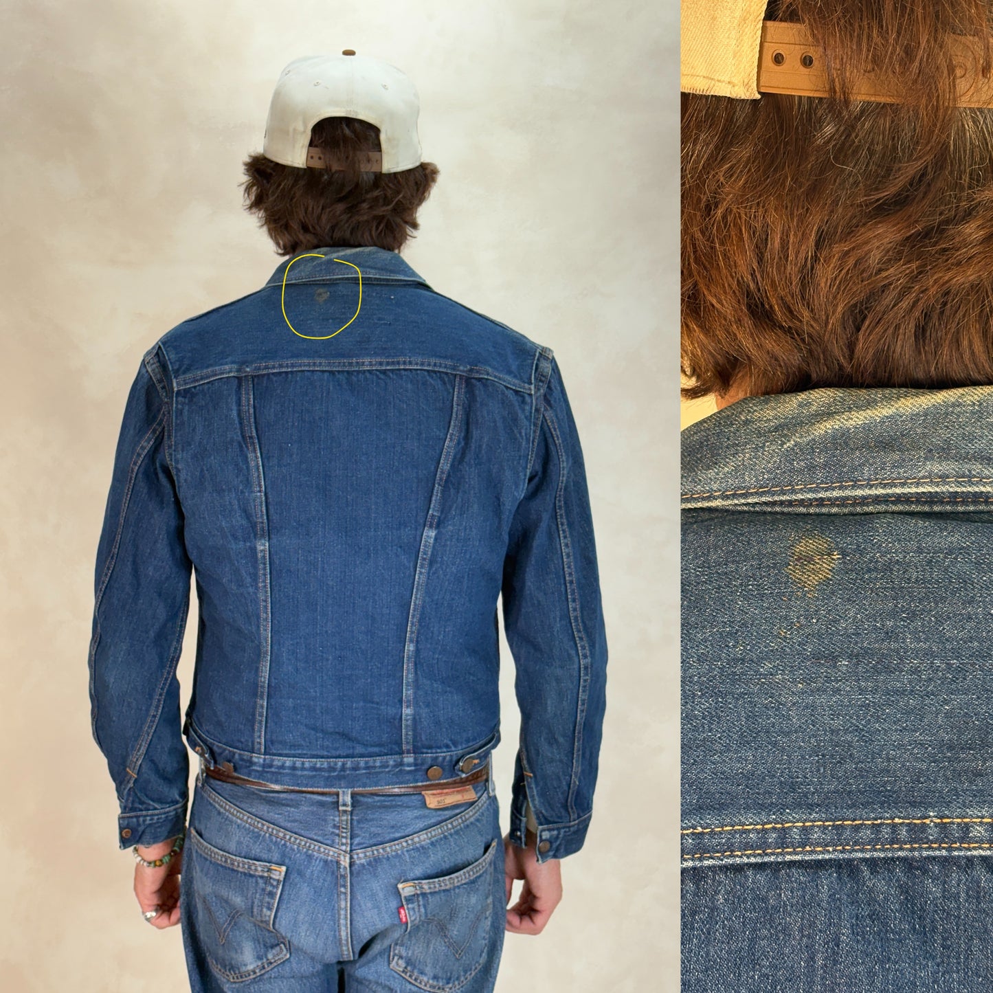 Size 40US / 50EU. Authentic 24MJZ Maverick Jacket – USA-Made Raw Denim Classic - USA Vintage Bcn