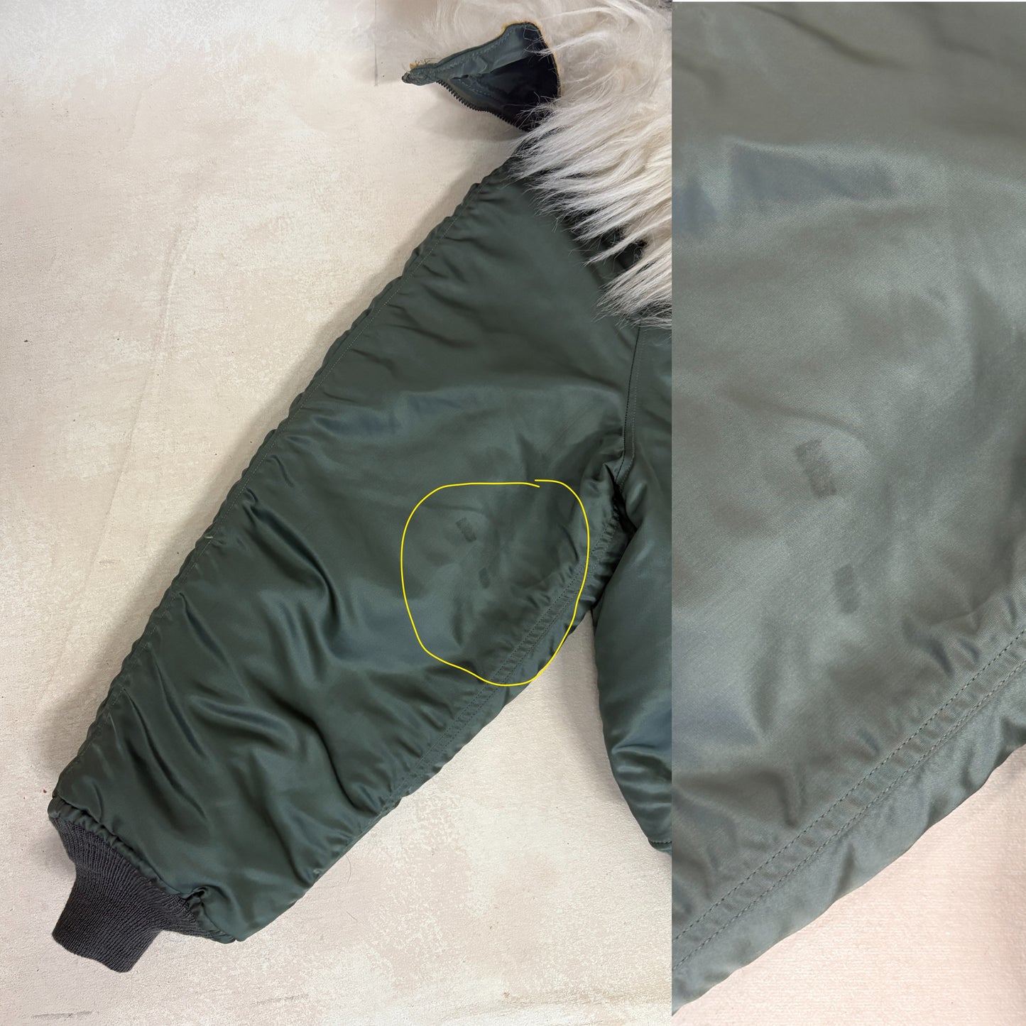 XL  . Authentic 1974 Vintage N2B Military Flight Jacket — Authentic U.S. Air Force Cold Weather Bomber