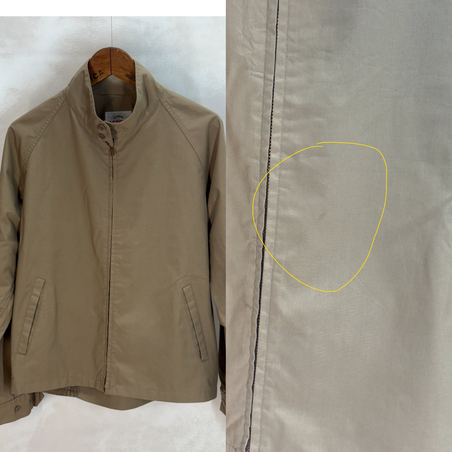 Size 42US / 52EU , Peters 60s light jacket. Talon zipper - USA Vintage Bcn