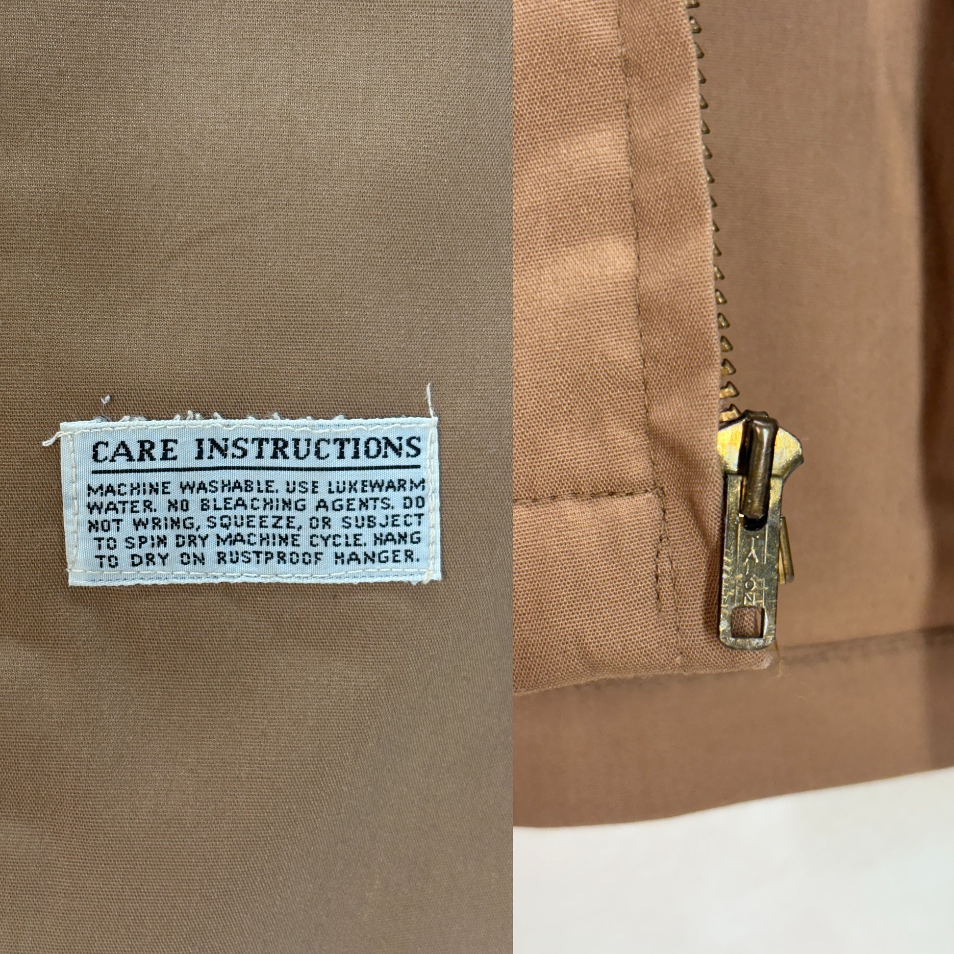 Size Med , 70s Light jacket . Talon zipper - USA Vintage Bcn