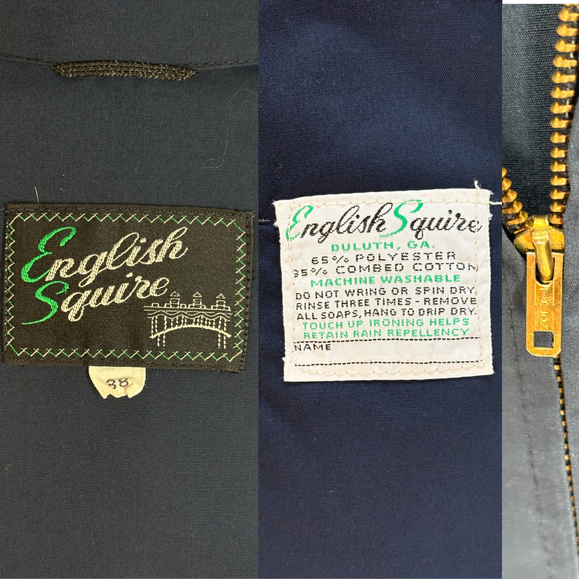 Size 38US / 48EU , 60s English Squire Light jacket. Talon zipper Made in USA - USA Vintage Bcn