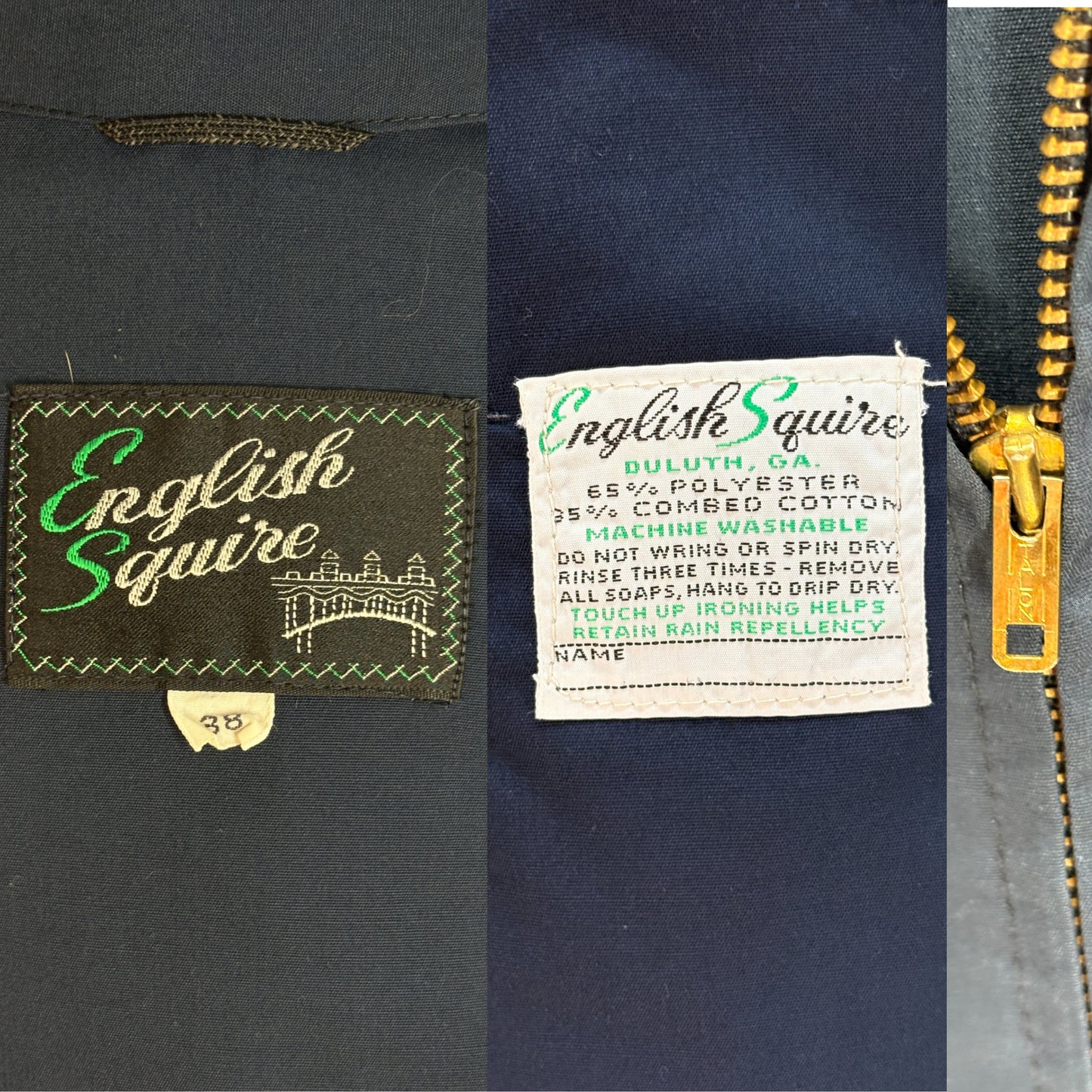 Size 38US / 48EU , 60s English Squire Light jacket. Talon zipper Made in USA-AJ357 Studio
