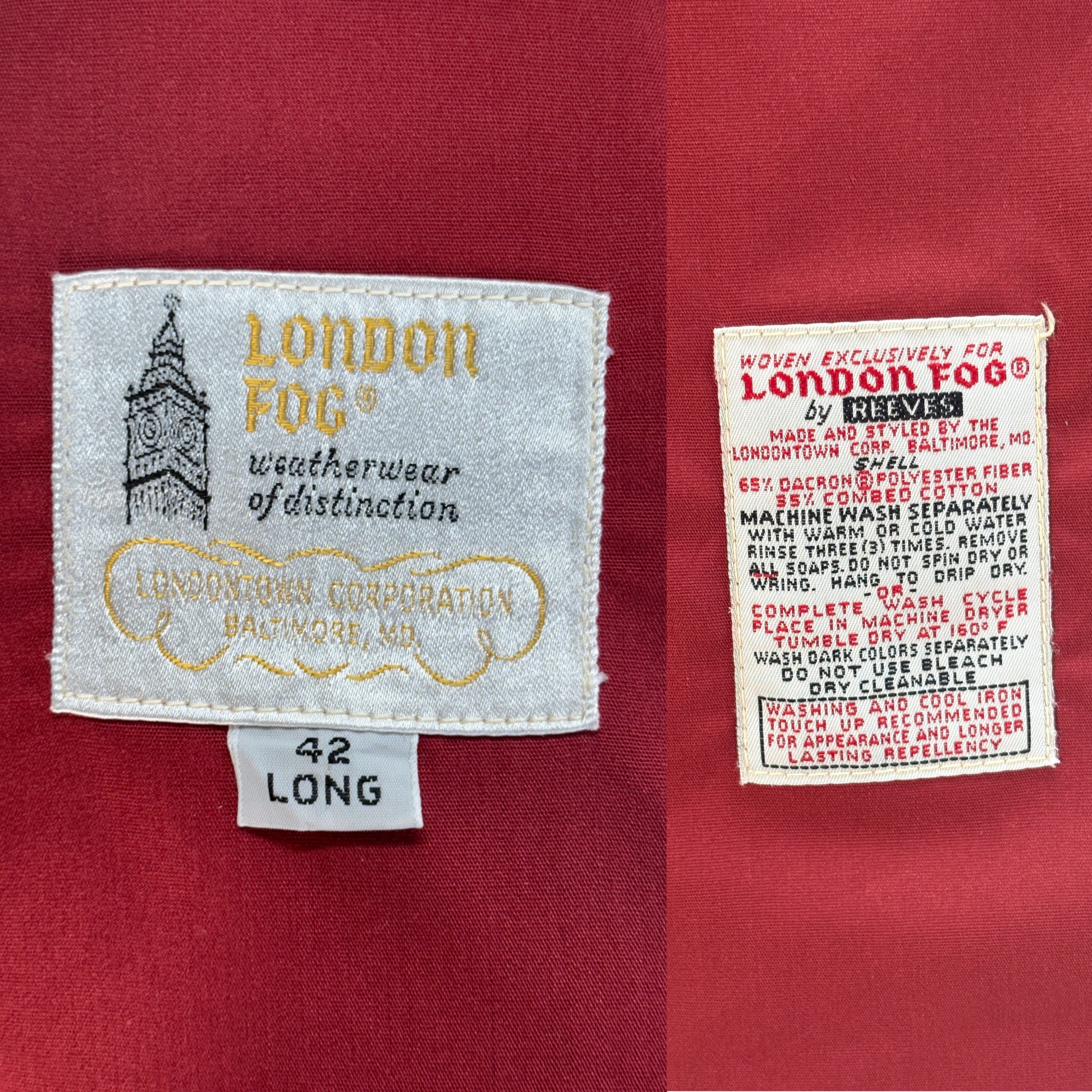 Size 42US / 52EU , 70s London Fog light jacket Made in USA - USA Vintage Bcn
