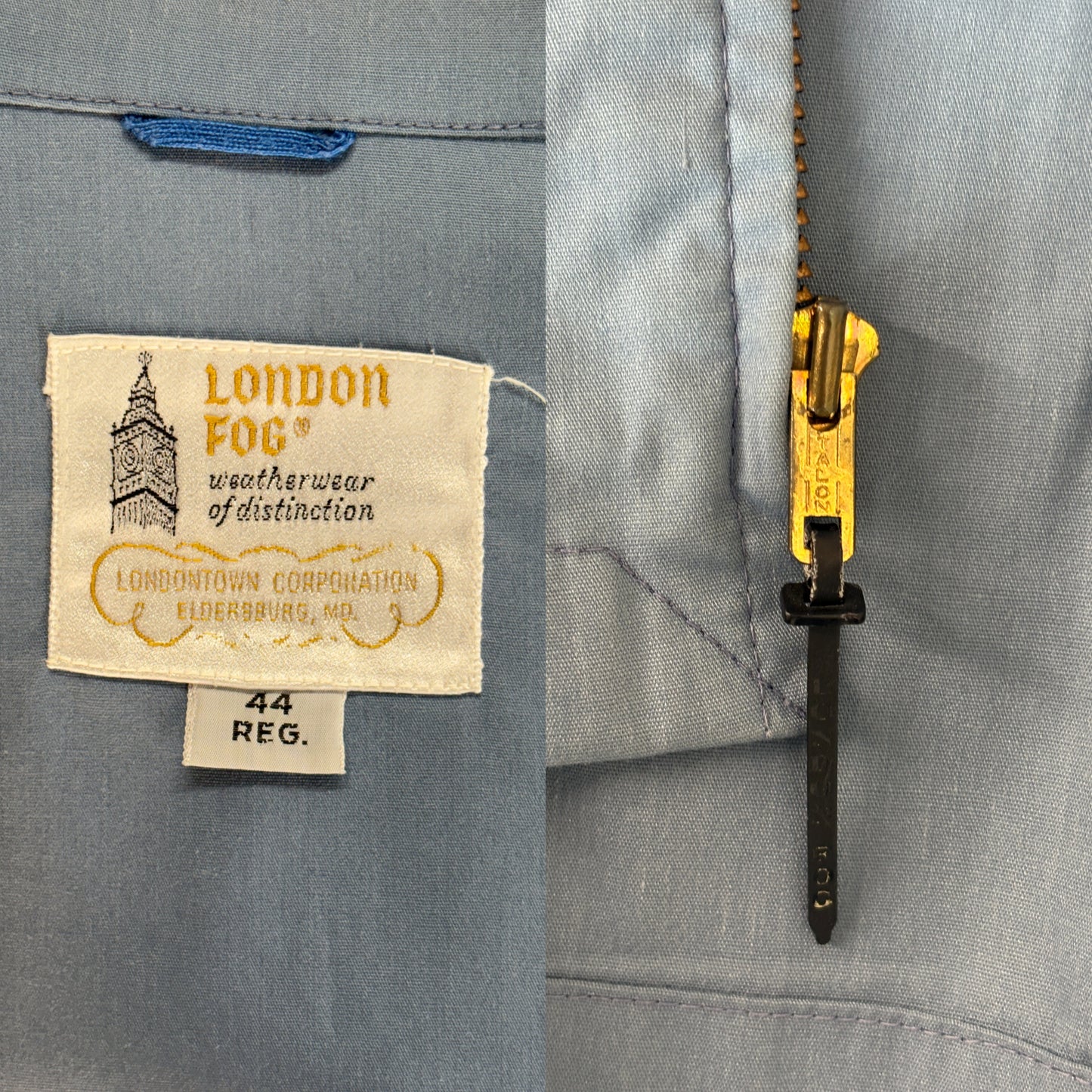 Size 44US / 54EU. 70s London Fog light jacket. Talon zipper - USA Vintage Bcn