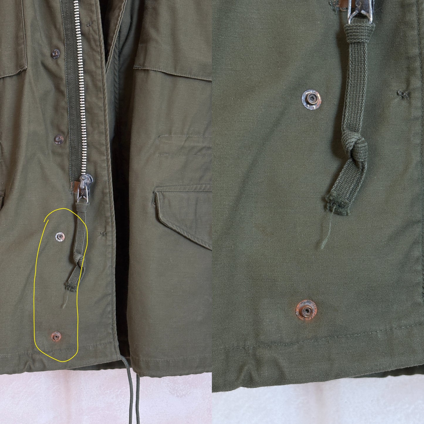 Med Reg. Authentic Alpha Industries 1969 US Army M-65 Field Jacket – OG-107 – Vintage Military Issue - USA Vintage Bcn
