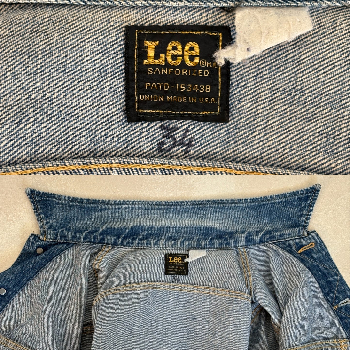 Size 36US / 46EU .Vintage 80s Lee 2 pockets made in USA-AJ357 Studio