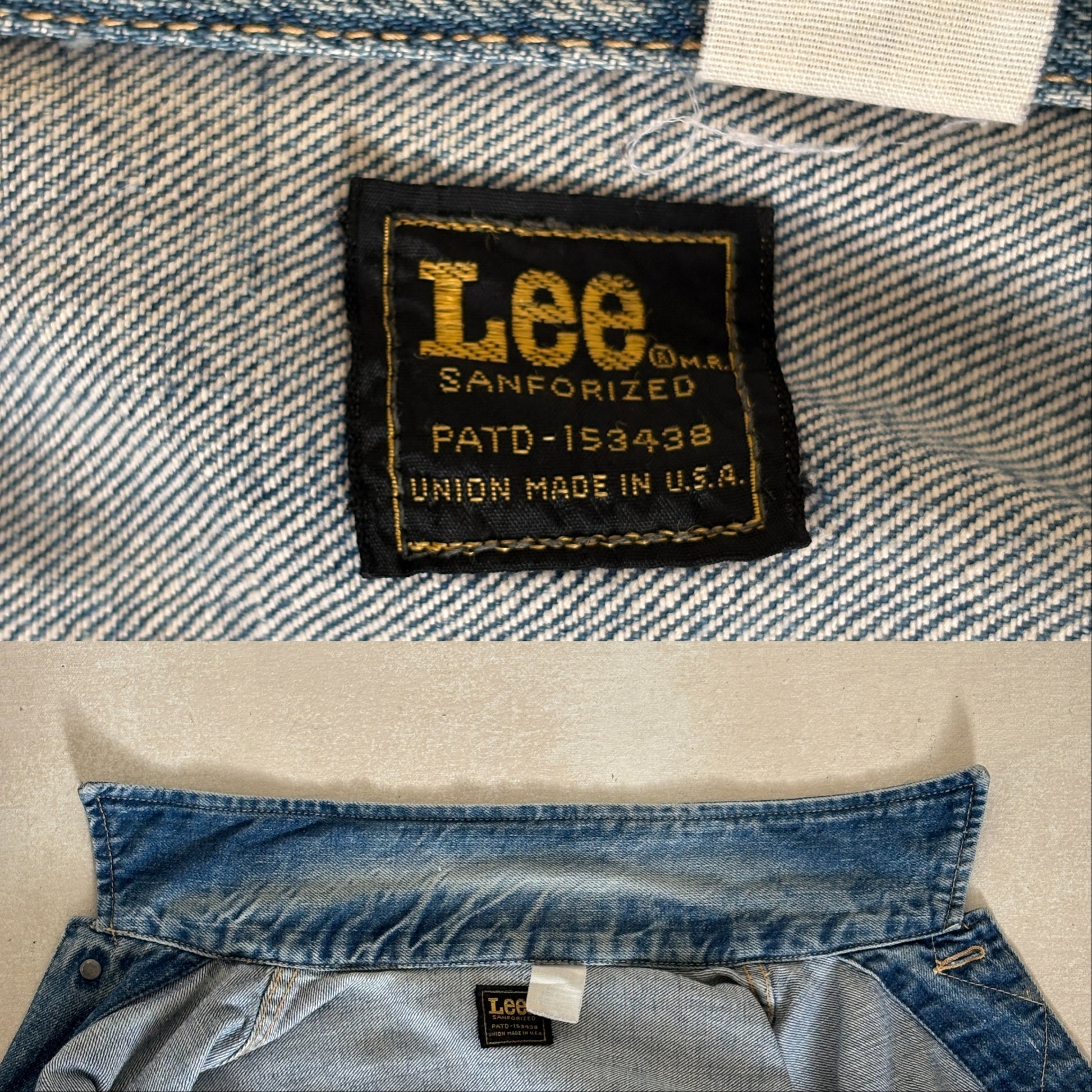 Size: 36US / 46EU Vintage 70s Lee Union Made Denim Shirt – 2 Pockets – Made in USA - USA Vintage Bcn