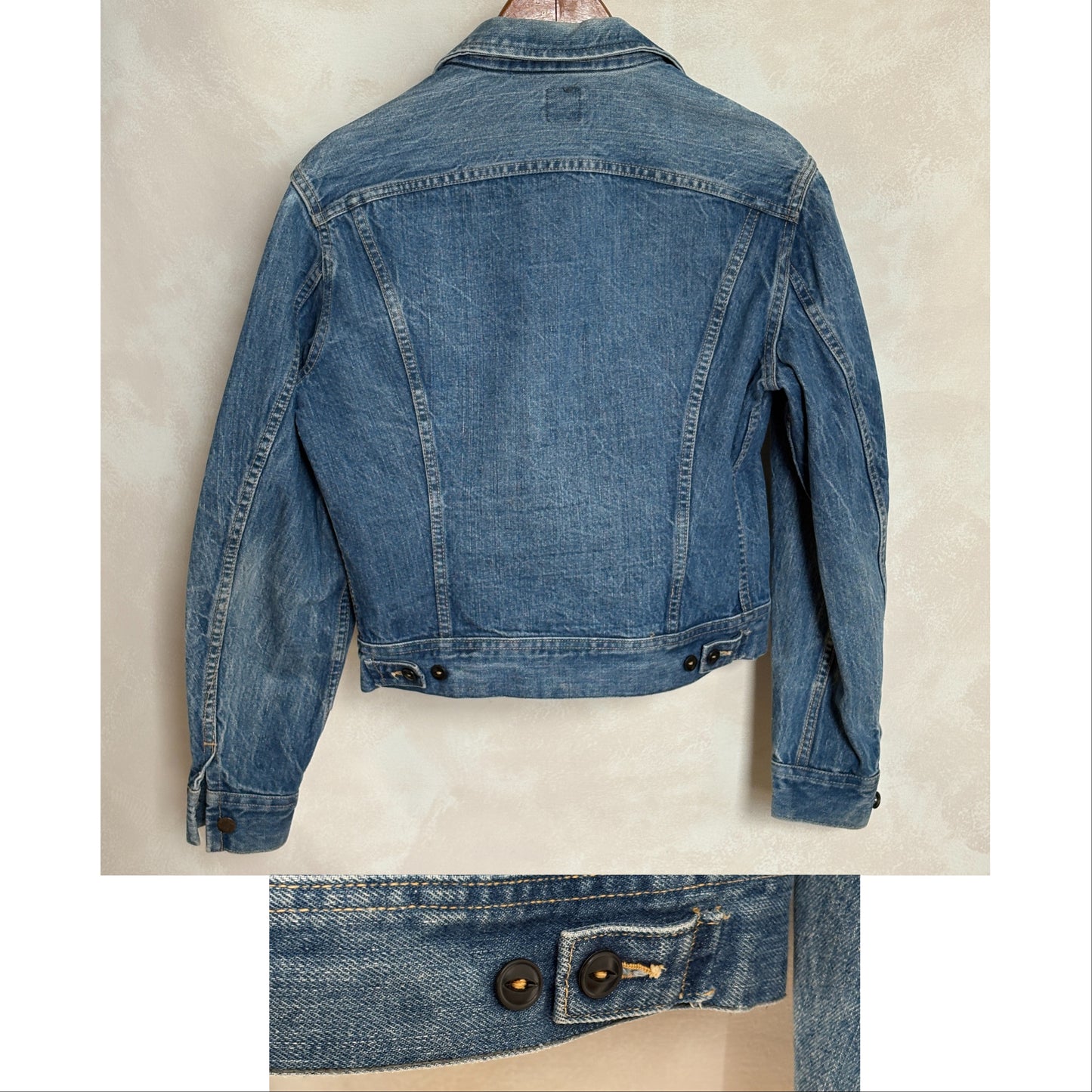 Size: 36US / 46EU Vintage 70s Lee Union Made Denim Shirt – 2 Pockets – Made in USA - USA Vintage Bcn