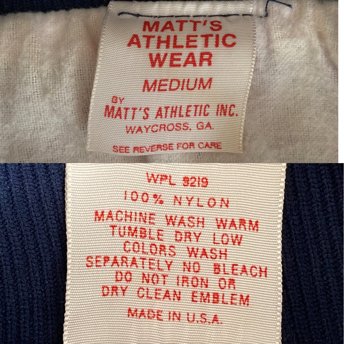 Size Med . Vintage nylon baseball jacket. American Legion. Made in USA-AJ357 Studio