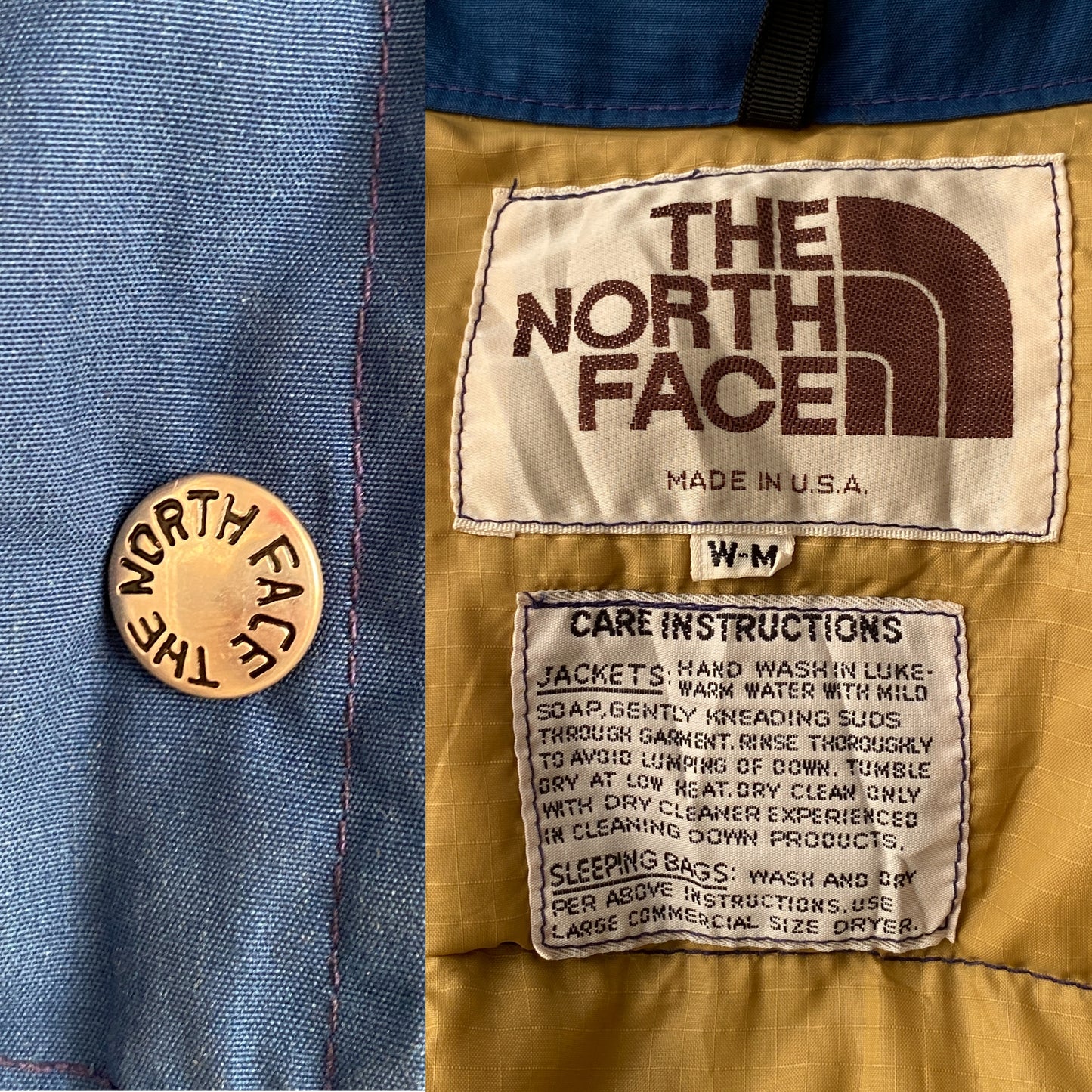 Size Women Med. Vintage North Face down vest Made in USA - USA Vintage Bcn