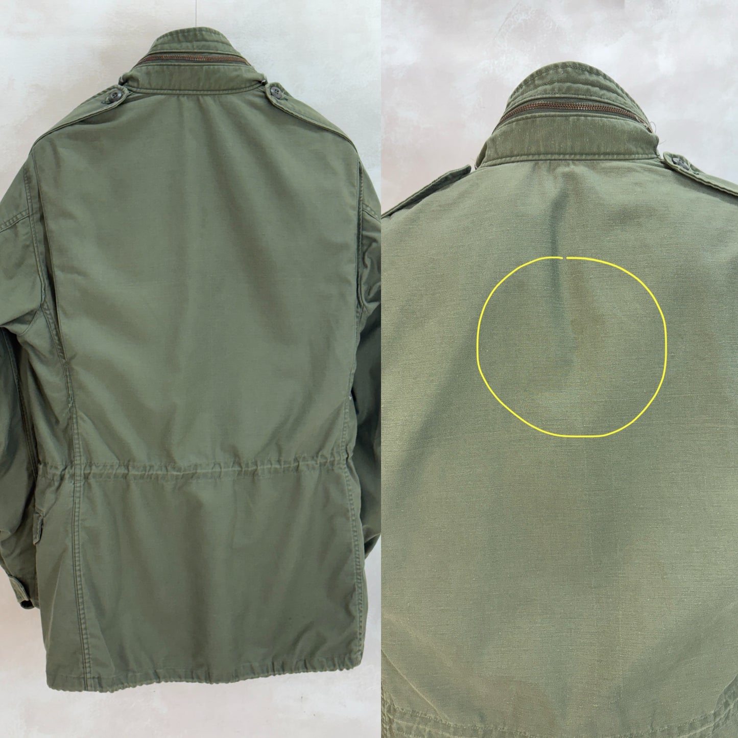 vintage m65 jacket, 1972 air force jacket, us military field jacket, authentic m65 medium long, vintage army coat, air force