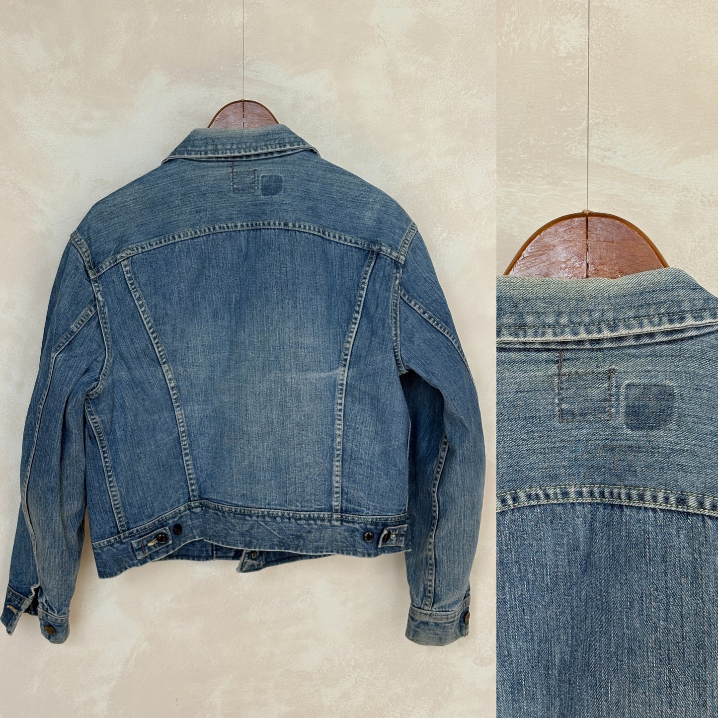 Size 46US / 56EU Vintage 70s Lee Union Made Denim Shirt – 2 Pockets – Made in USA - USA Vintage Bcn