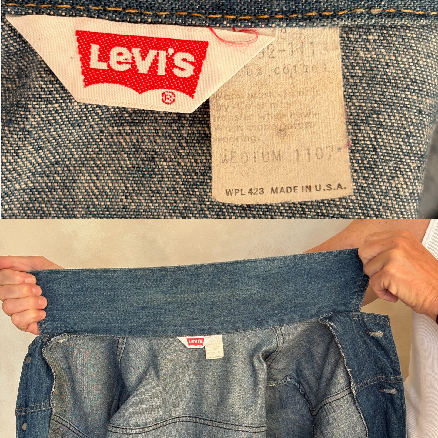 Size Med. Levis Vintage 70s light denim Jacket – Made in USA - USA Vintage Bcn