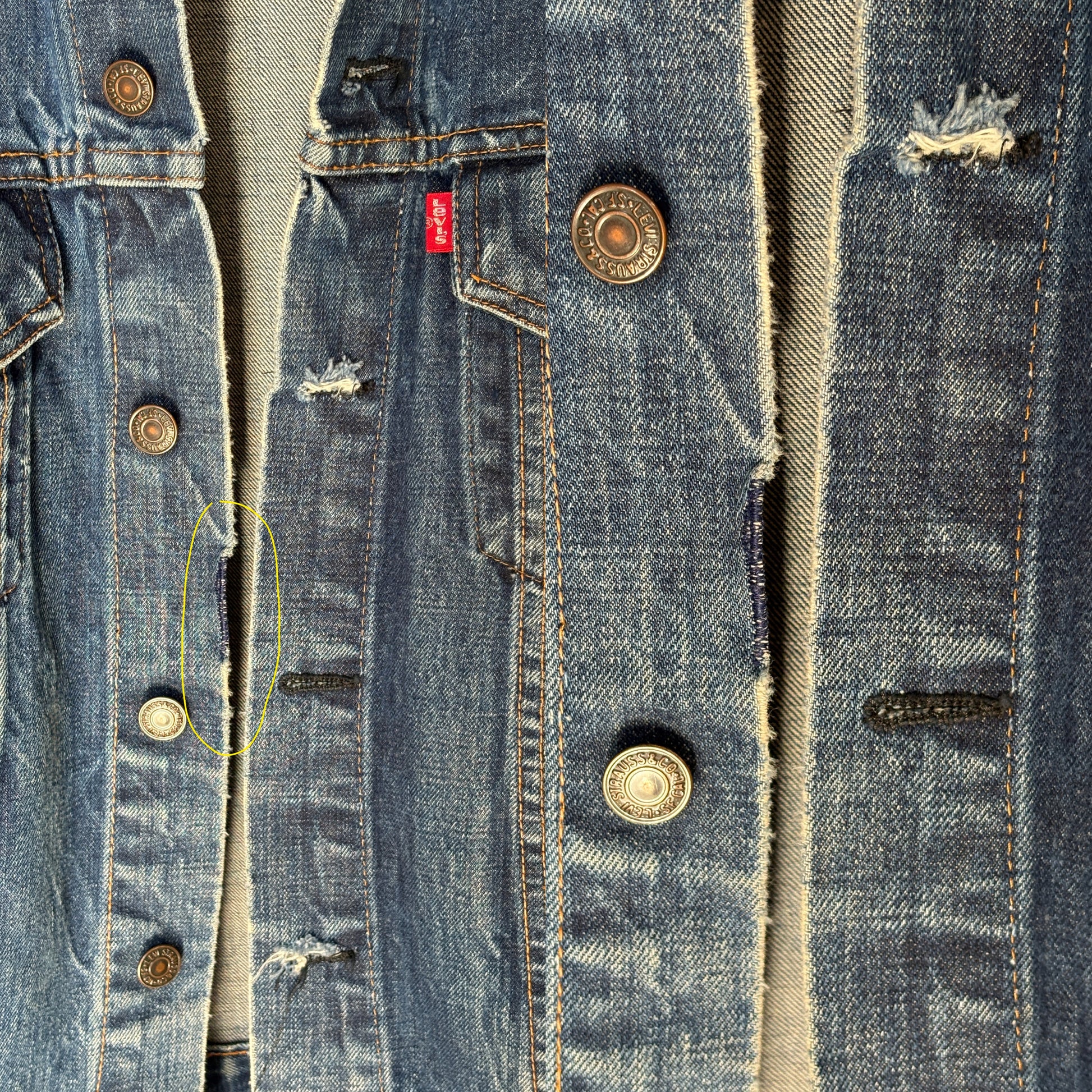 Size 40US / 50EU. Vintage Early 70s 2 pocket Levi’s Denim Jacket 70505 – Single Stitch, Made in USA - USA Vintage Bcn