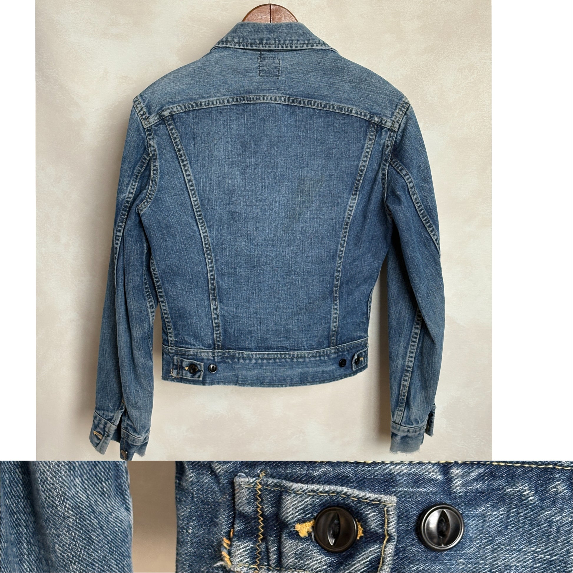 Size 36US / 46EU. Vintage 70s Lee Union Made Denim Shirt – 2 Pockets – Made in USA - USA Vintage Bcn