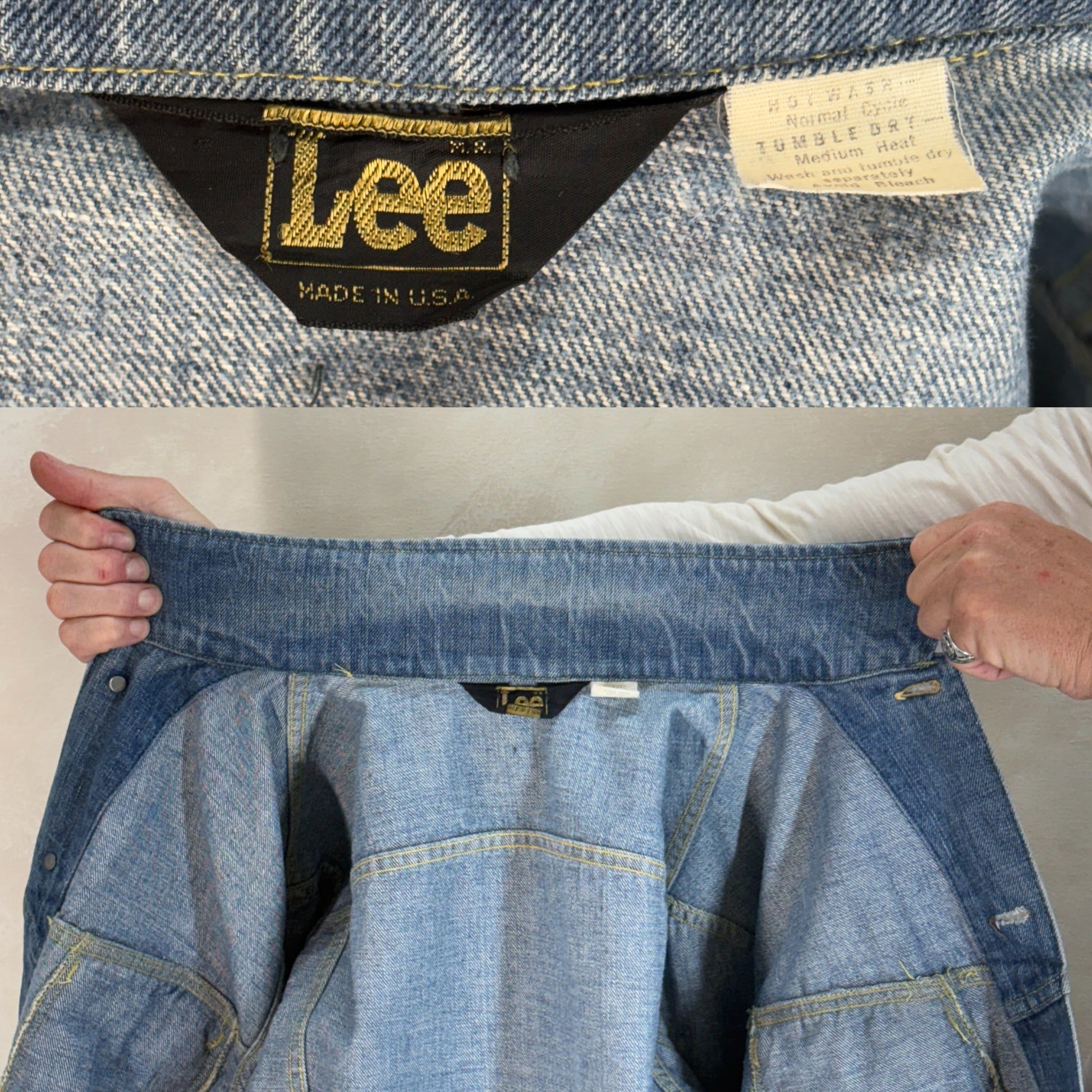 Size 40US / 50EU. Vintage 1980s Lee Denim Jacket – 2 Chest Pockets – Made in USA - USA Vintage Bcn