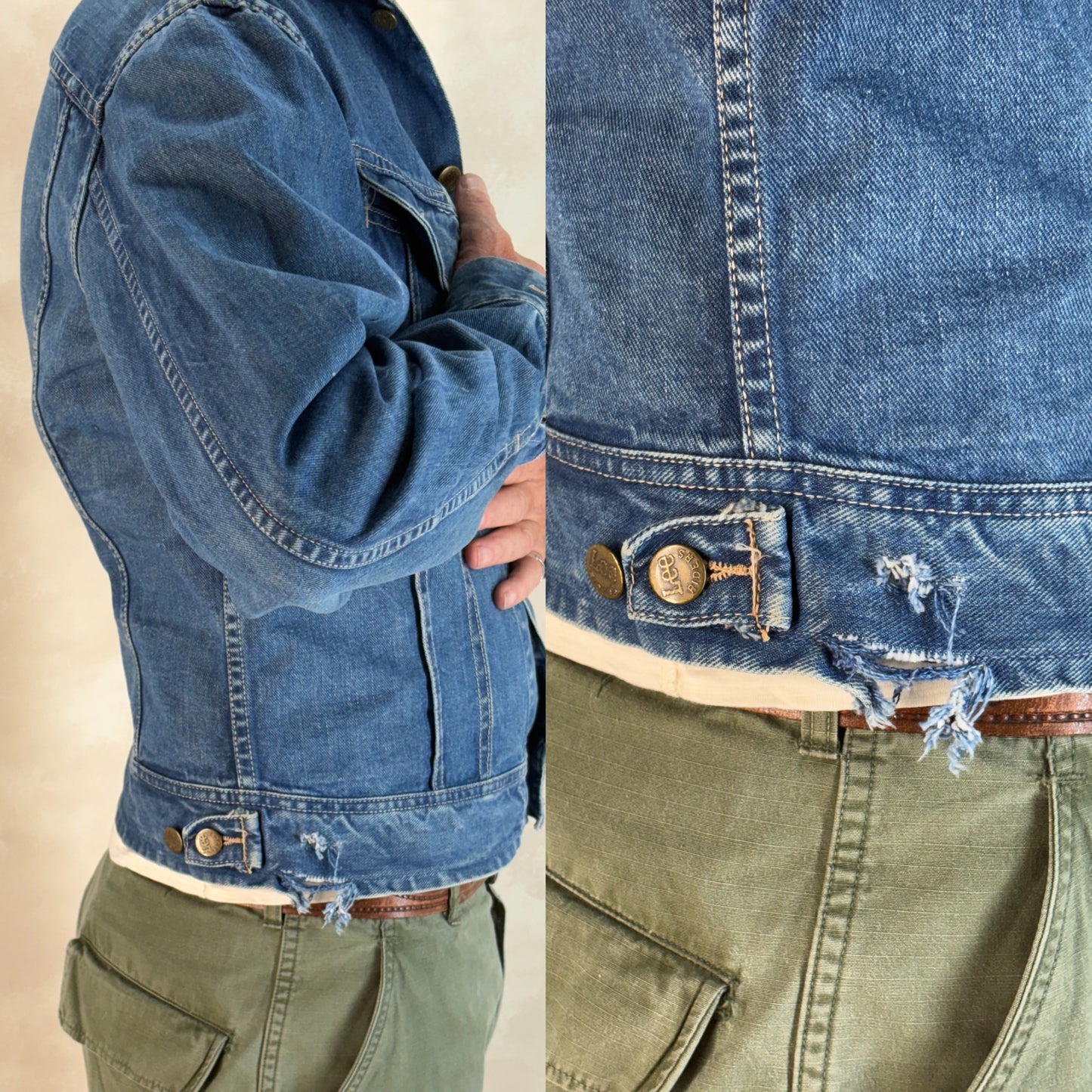 Size 42US Long/ 52EU Long. Vintage 1970s Lee Denim Jacket – 2 Chest Pockets - USA Vintage Bcn