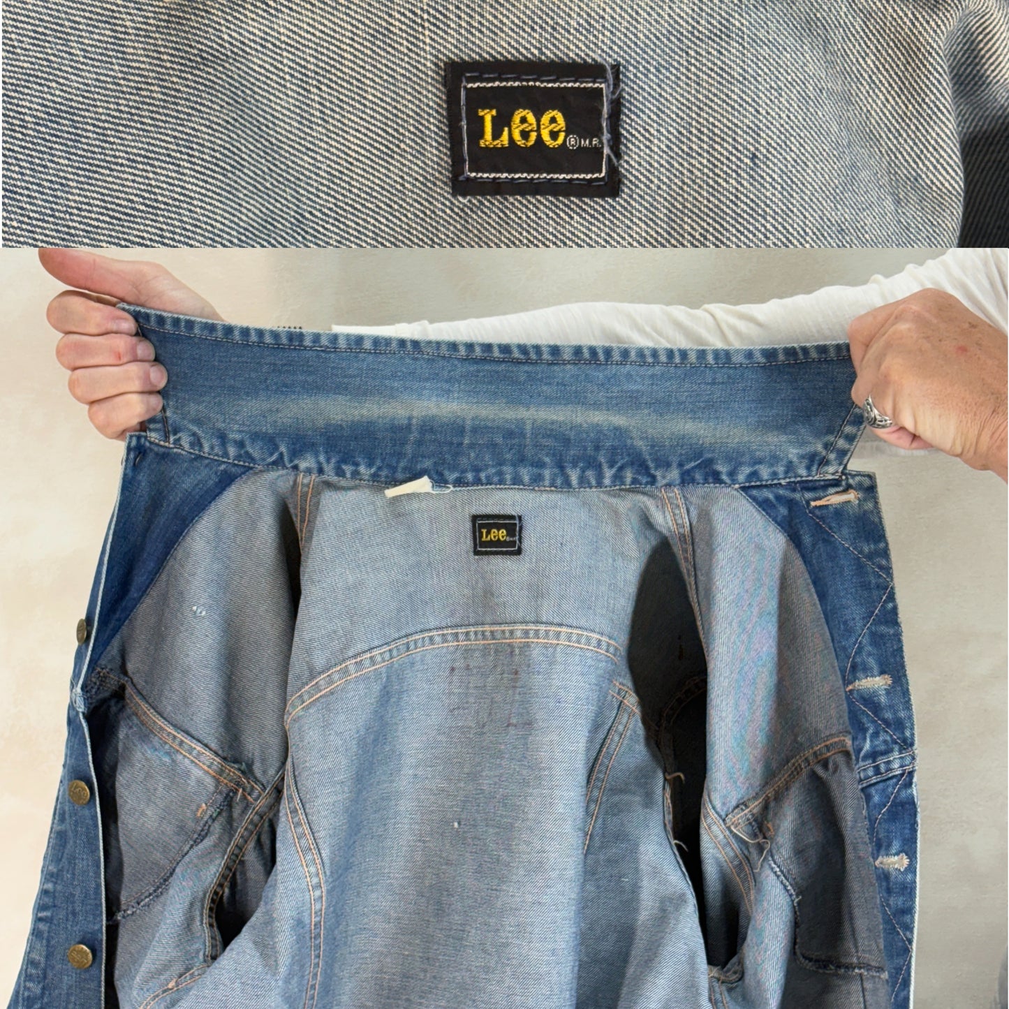 Size 42US Long/ 52EU Long. Vintage 1970s Lee Denim Jacket – 2 Chest Pockets - USA Vintage Bcn