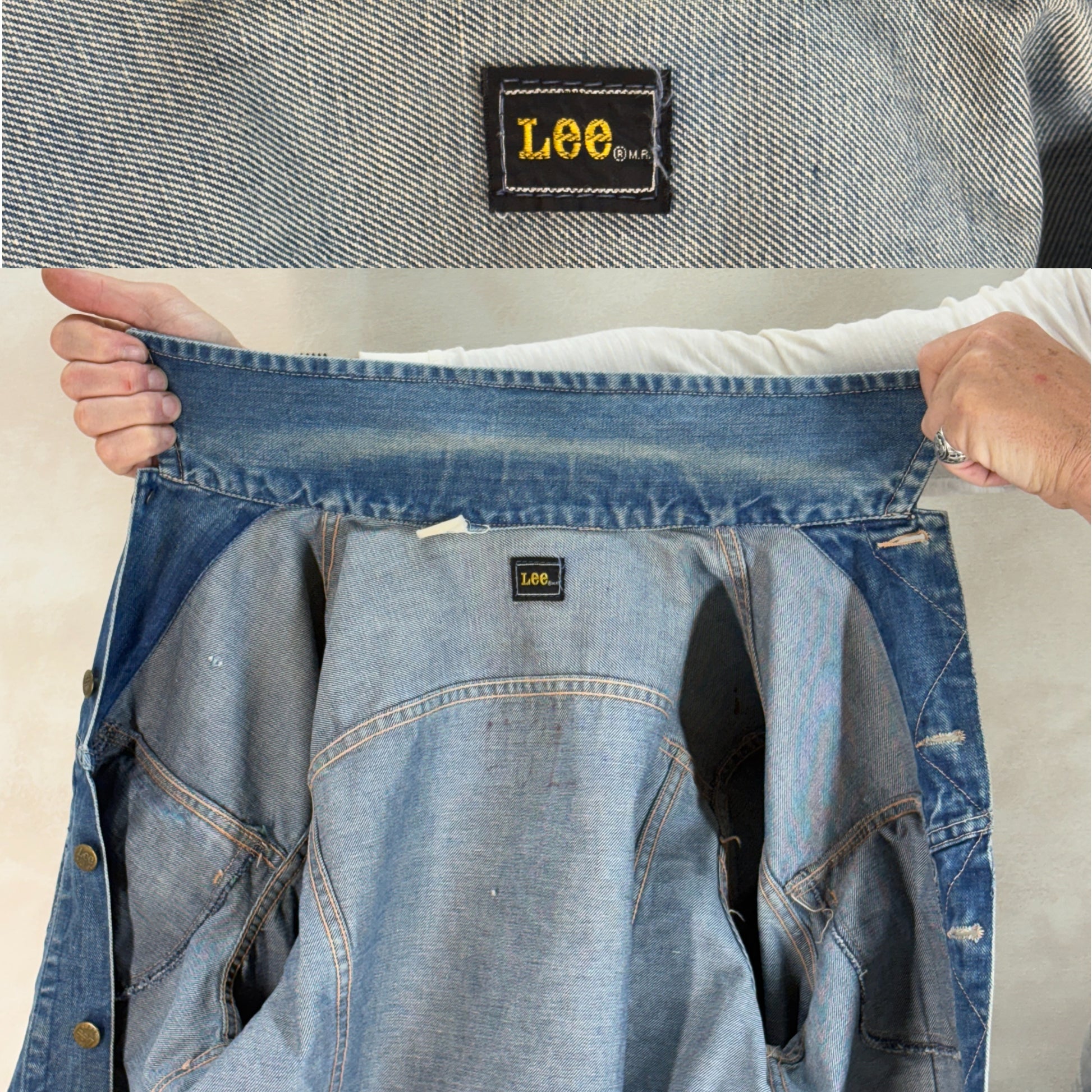 Size 42US Long/ 52EU Long. Vintage 1970s Lee Denim Jacket – 2 Chest Pockets - USA Vintage Bcn
