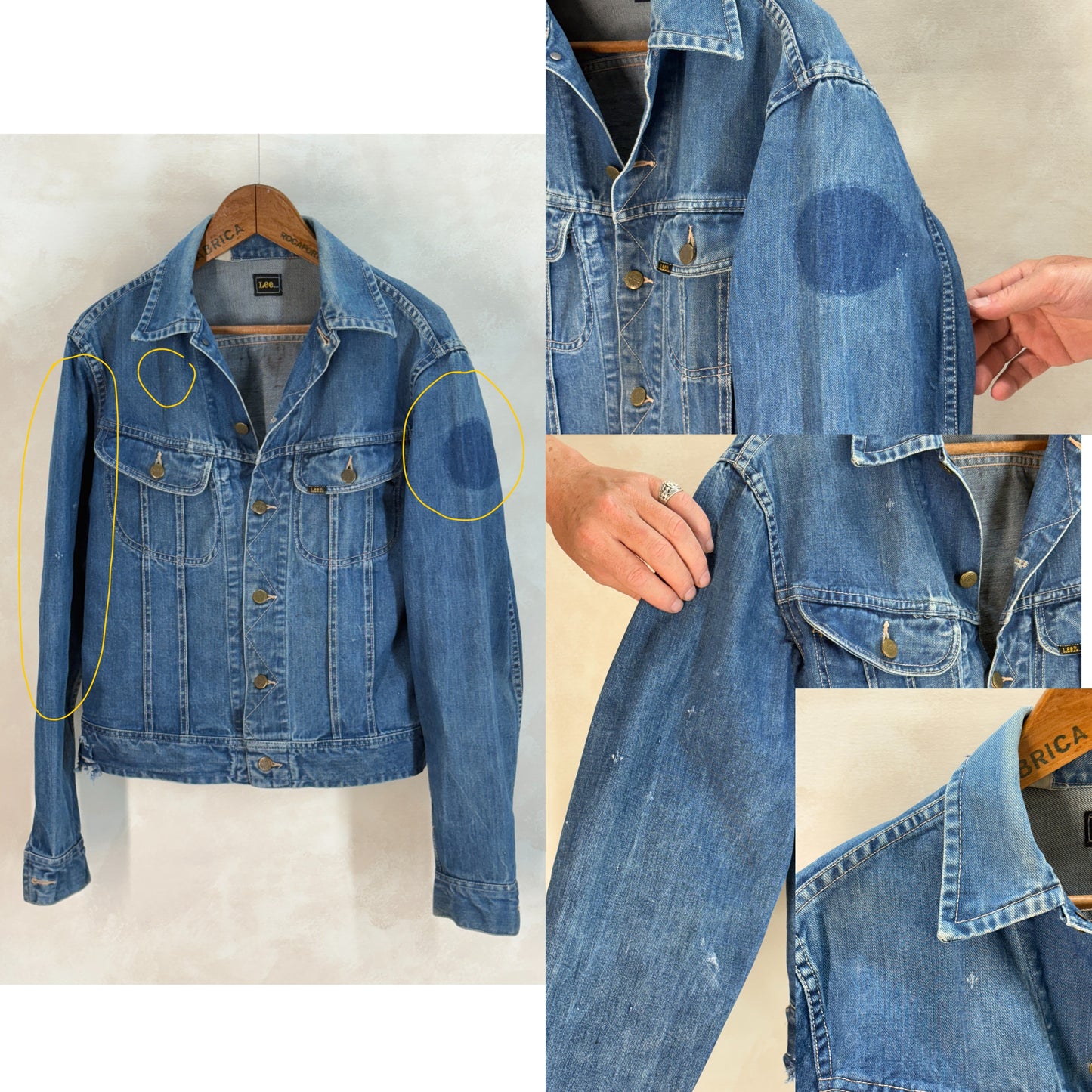 Size 42US Long/ 52EU Long. Vintage 1970s Lee Denim Jacket – 2 Chest Pockets - USA Vintage Bcn
