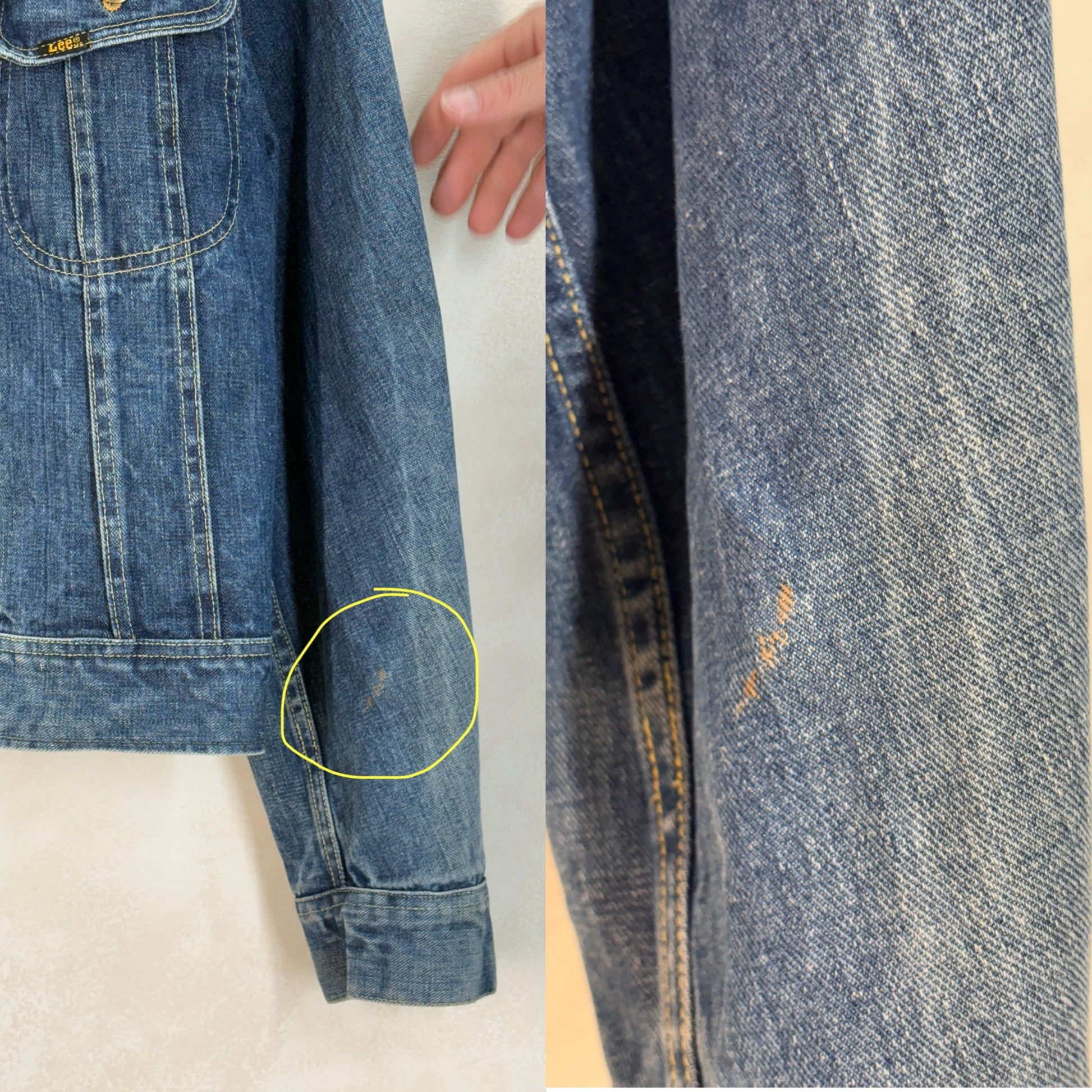 Size 42US / 52EU. Authentic 1970s Lee Denim Jacket – Made in USA – Two Chest Pockets - USA Vintage Bcn