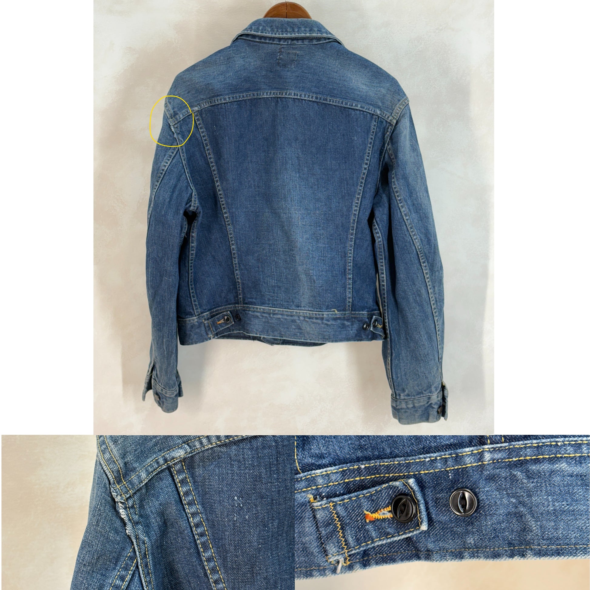 Size 42US / 52EU. Authentic 1970s Lee Denim Jacket – Made in USA – Two Chest Pockets - USA Vintage Bcn