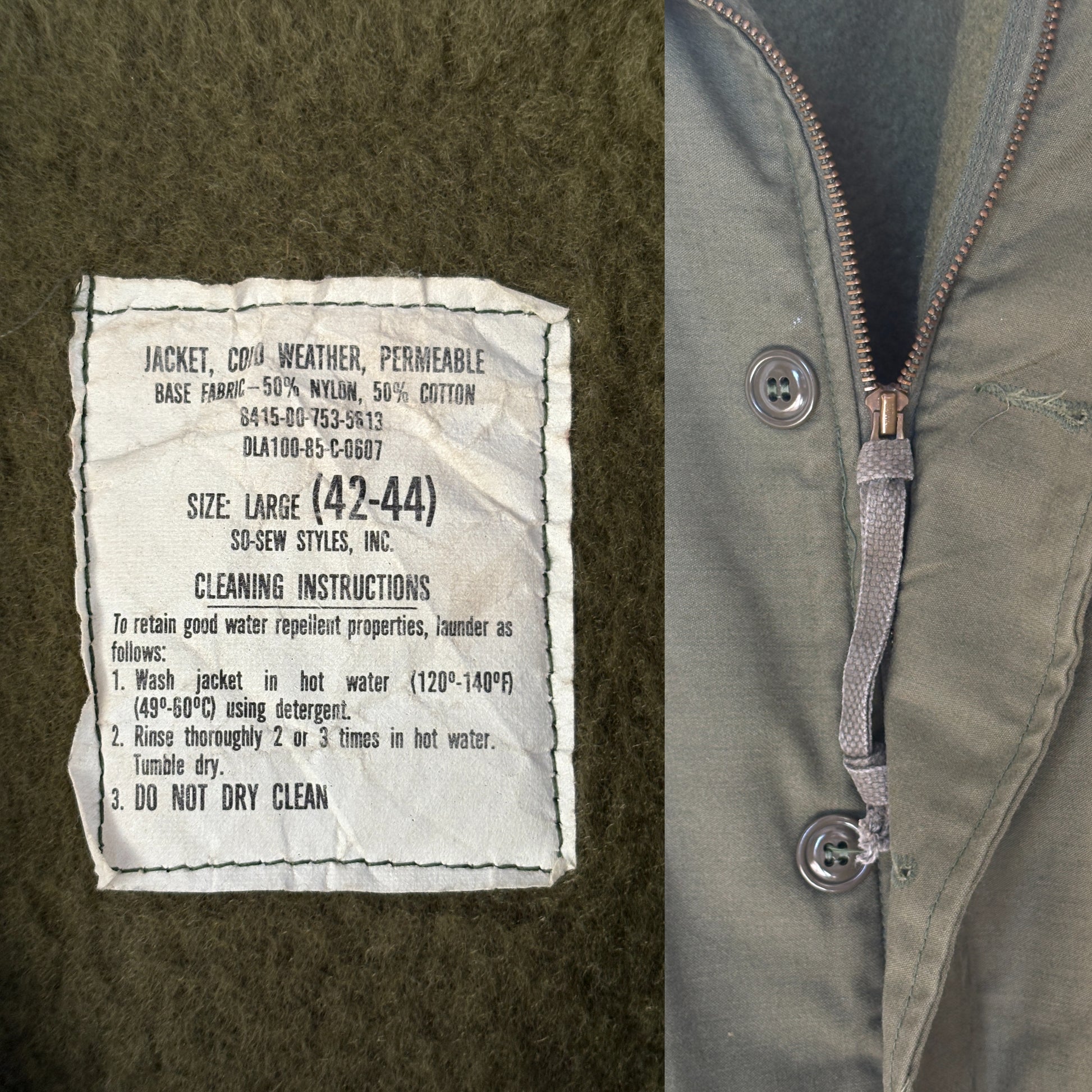 Large . Authentic 1985 USN A-2 deck jacket US Navy - USA Vintage Bcn