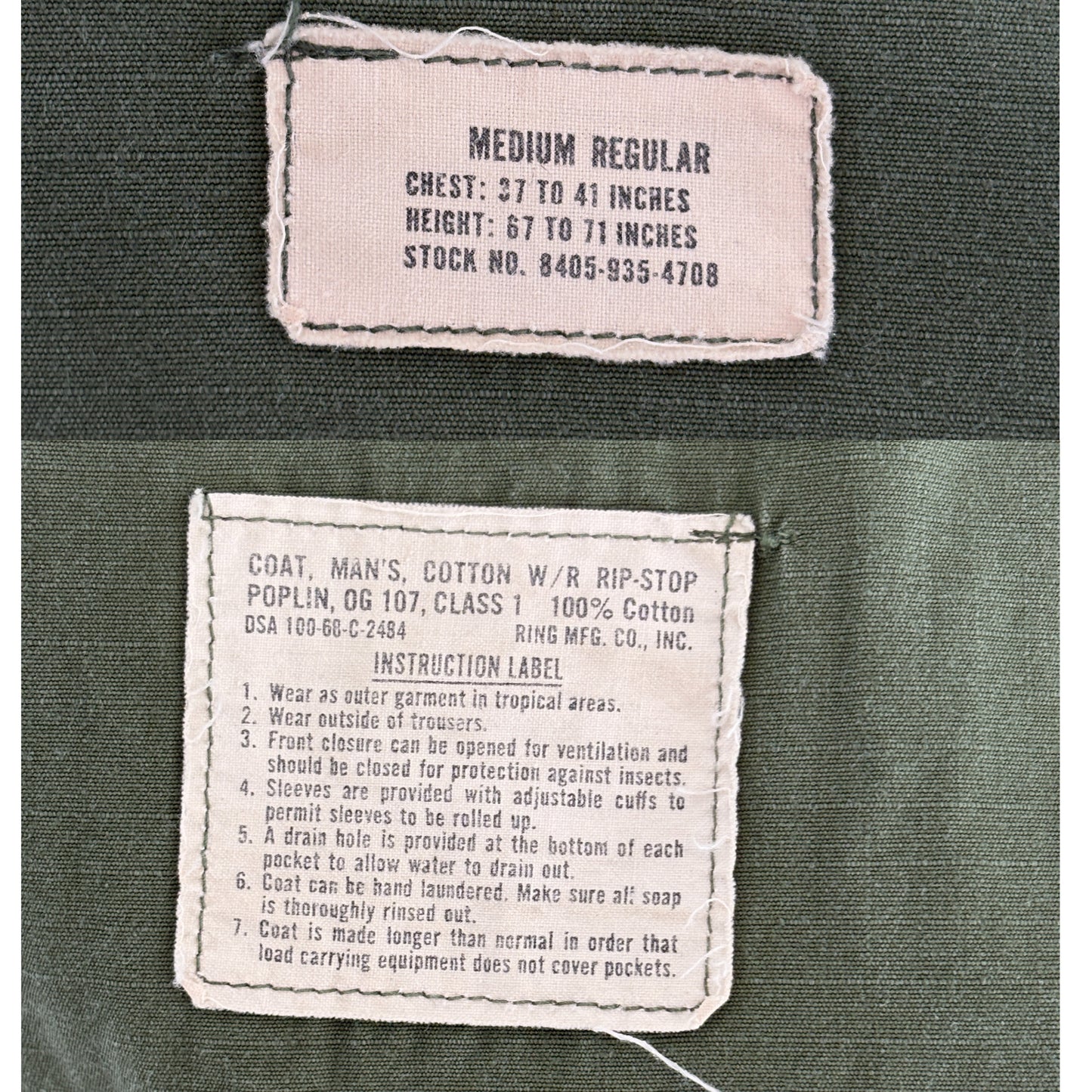 Medium Reg. Authentic 1968 US Army vintage Vietnam jungle jacket. - USA Vintage Bcn