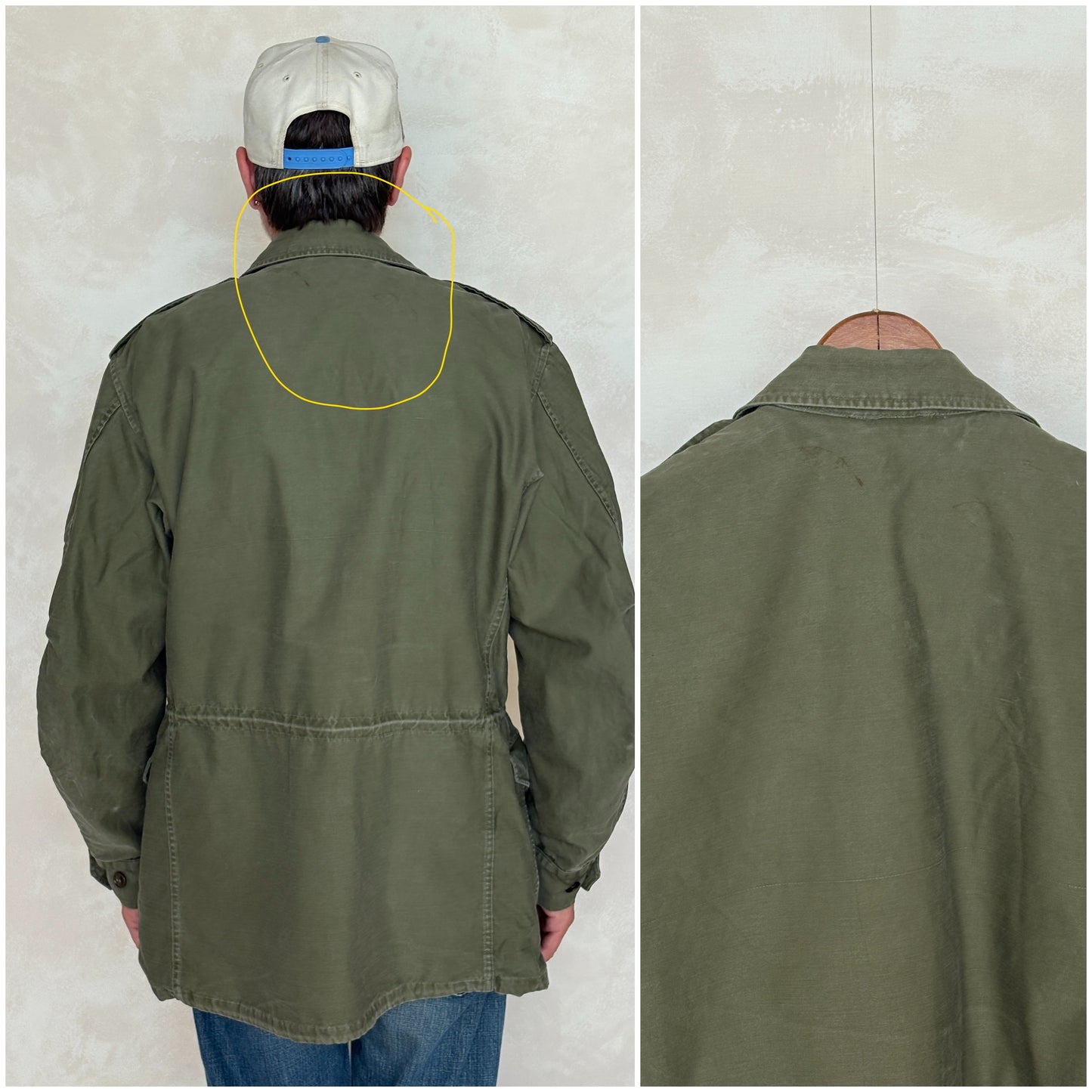 Med Long. Authentic 5th Army Vintage US Army M-51 OG-107 jacket. Military - USA Vintage Bcn