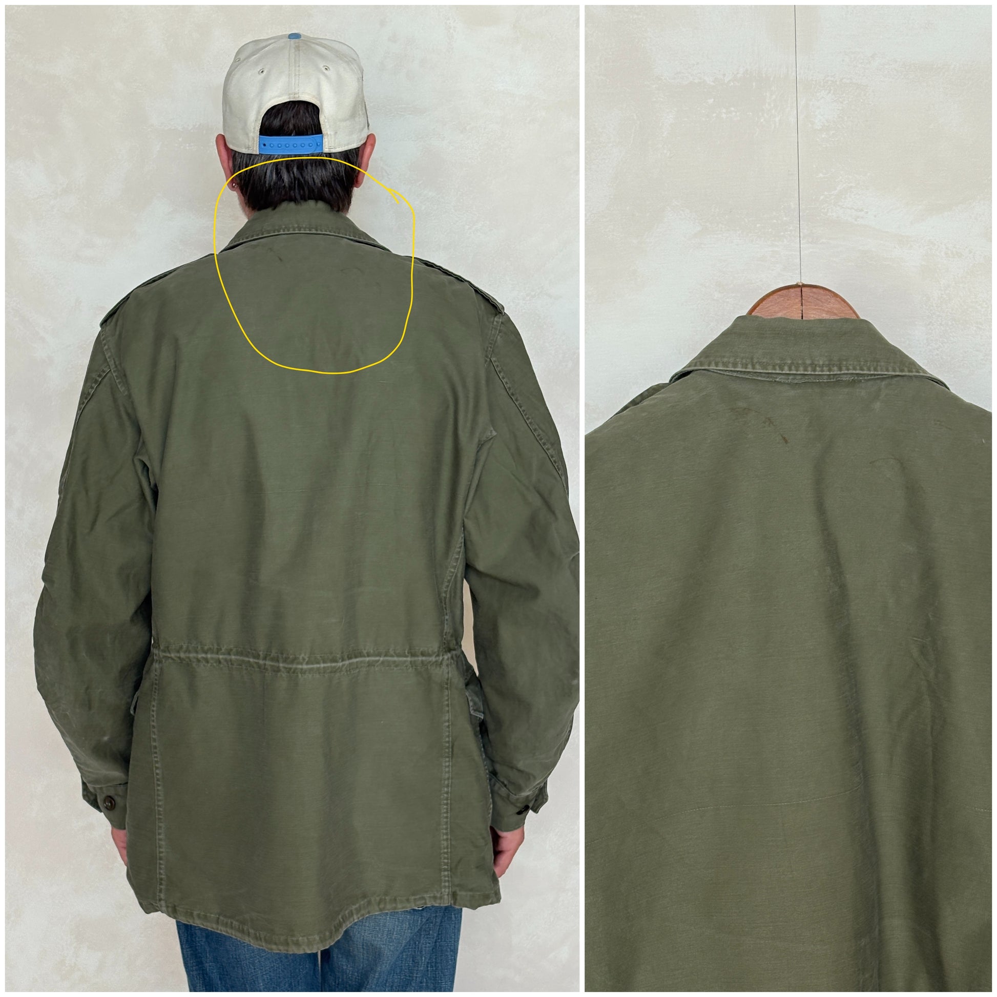Med Long. Authentic 5th Army Vintage US Army M-51 OG-107 jacket. Military - USA Vintage Bcn