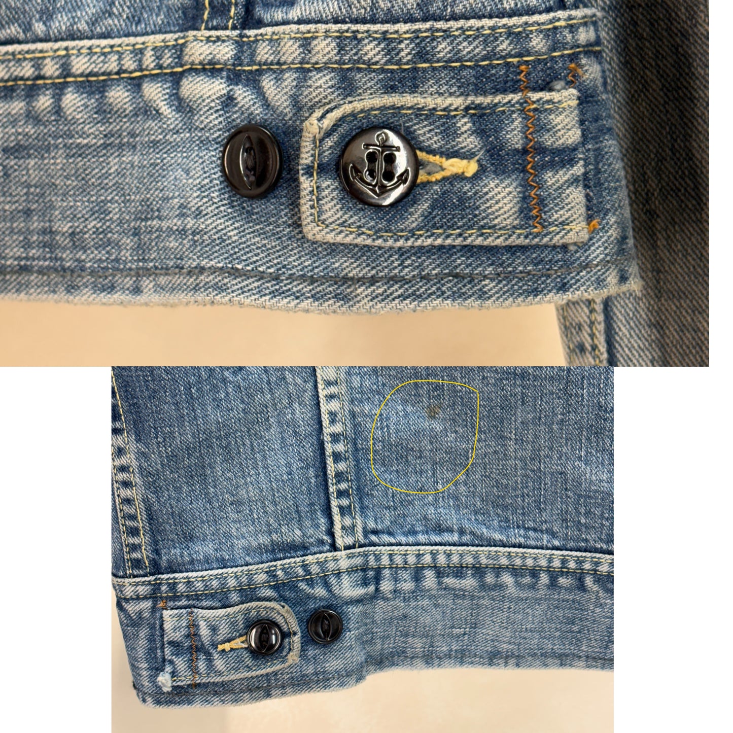 Size 36US / 46EU. Authentic 1970s Lee Union Made Denim Jacket – Made in USA – Two Chest Pockets-AJ357 Studio