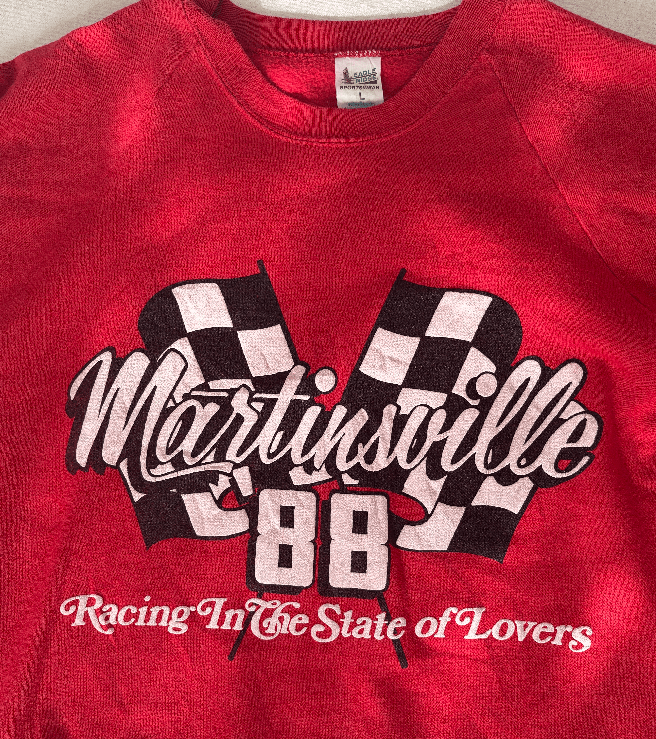 Size L 80s Crew Sweat Martinsville Made in USA - USA Vintage Bcn