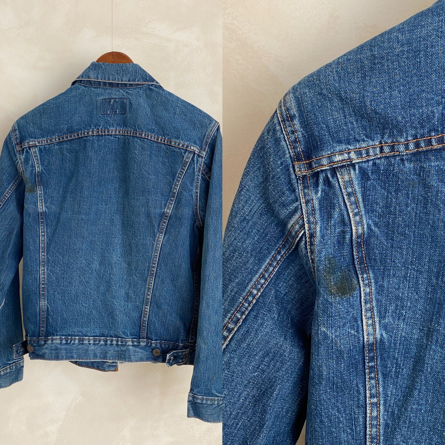 Size 42US Vintage 1971 Levis Jacket, Made in USA – 2 Pockets - USA Vintage Bcn